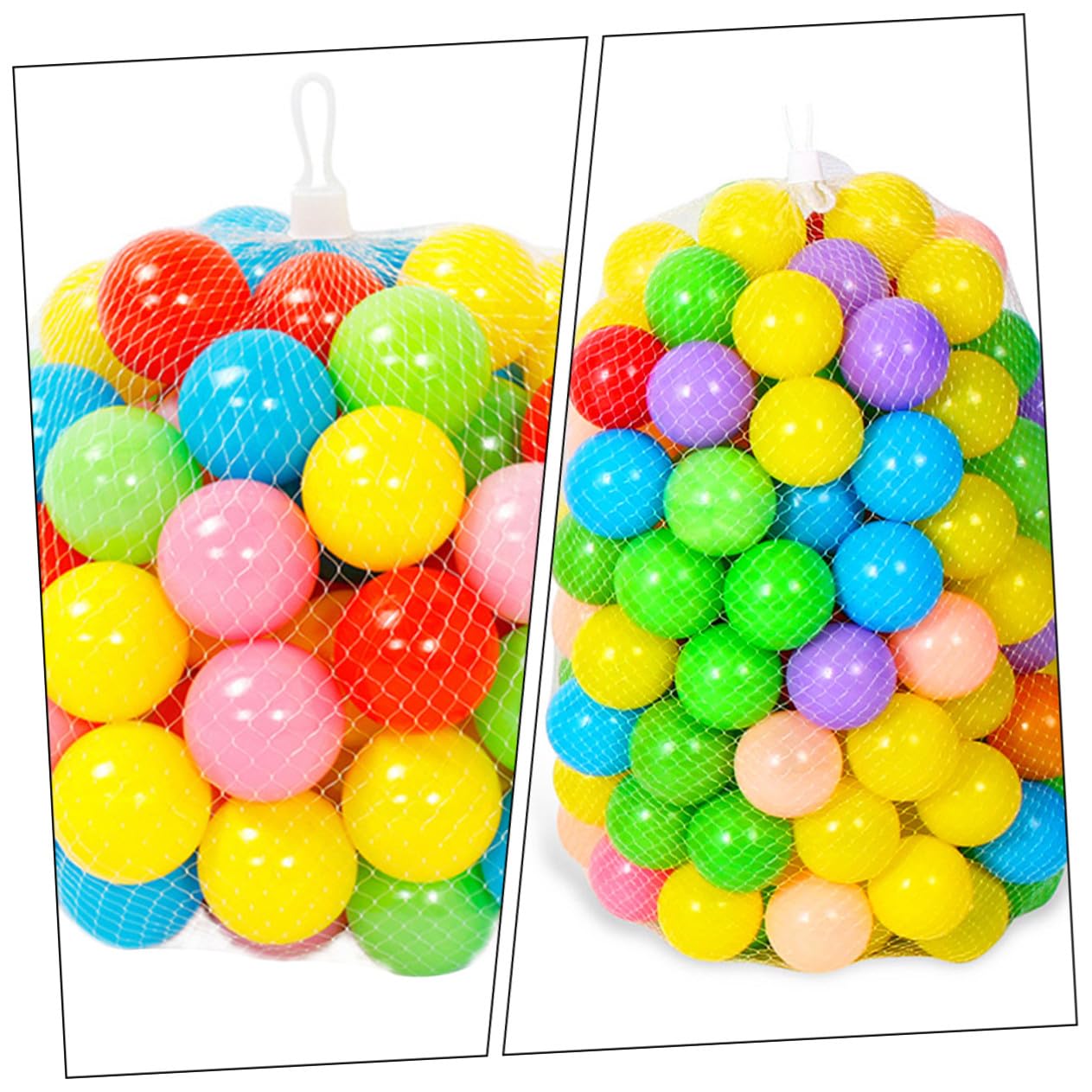 KOMBIUDA 100 Balones de Plástico para Piscinas Infantiles Bolas de Fiesta Coloridas y Ligeras para Juego y Baño Balones Redondas para Accesorios para Piscina y Actividades Recreativas
