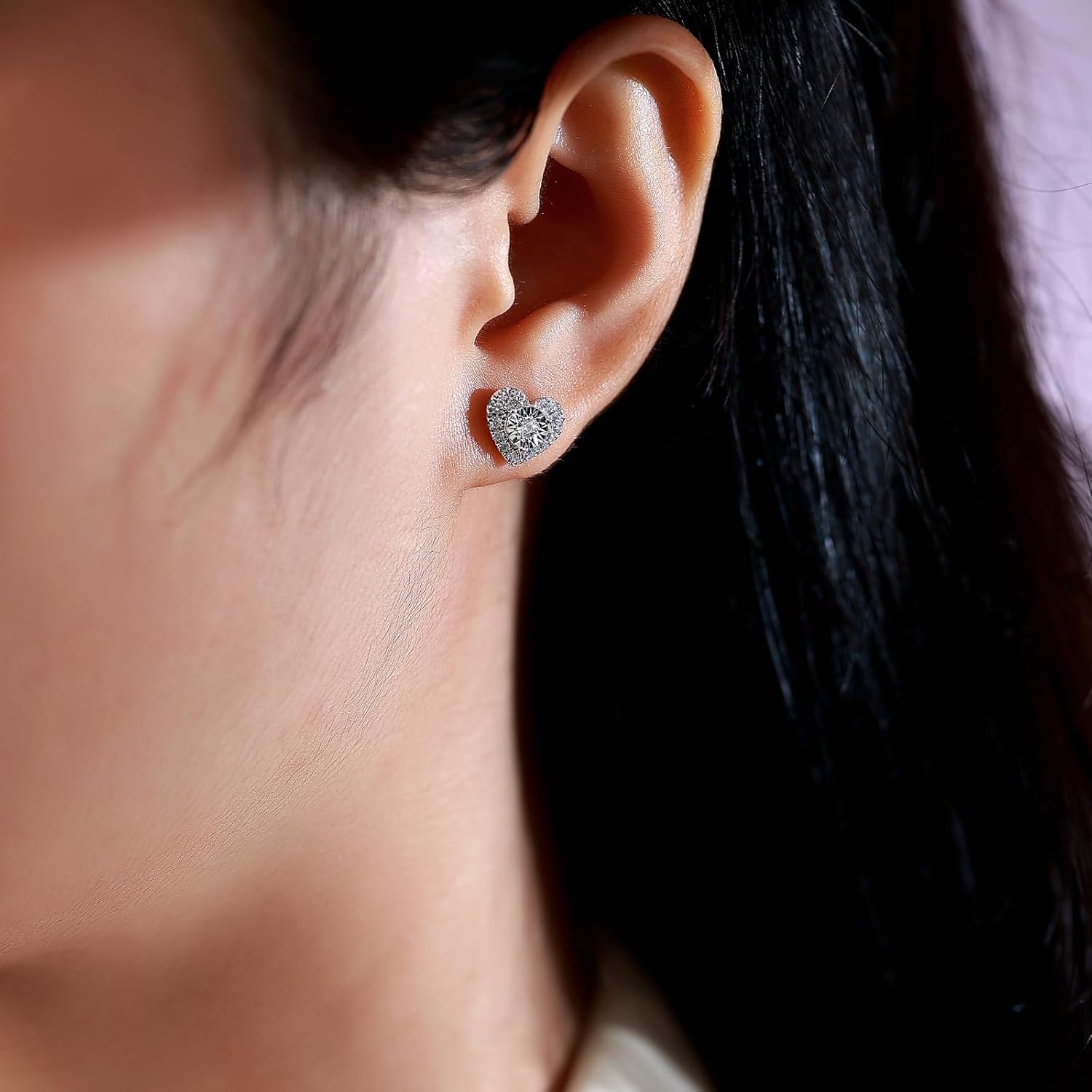 SYTAEHI®Lab Grown Diamond Stud Earrings for Women, 925 Sterling Silver Studs, Crystal Clear Stone, Round Cut 4 Prong Push Back,Sustainable Jewelry Gift - Image 5