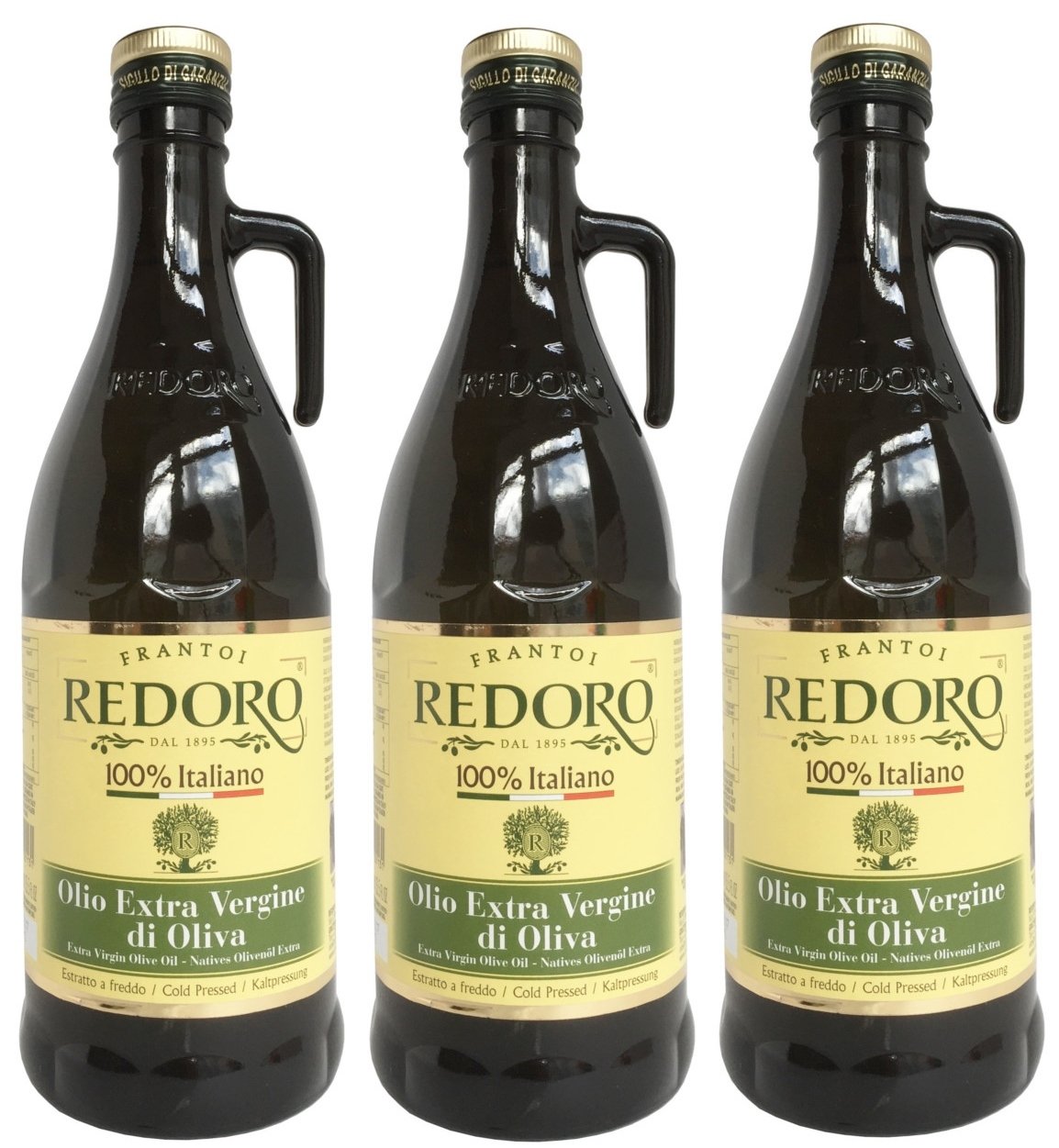 Olivenöl REDORO (3 x 1Liter) - extra nativ- kaltgepresst - Olio Extra Vergine d`Oliva