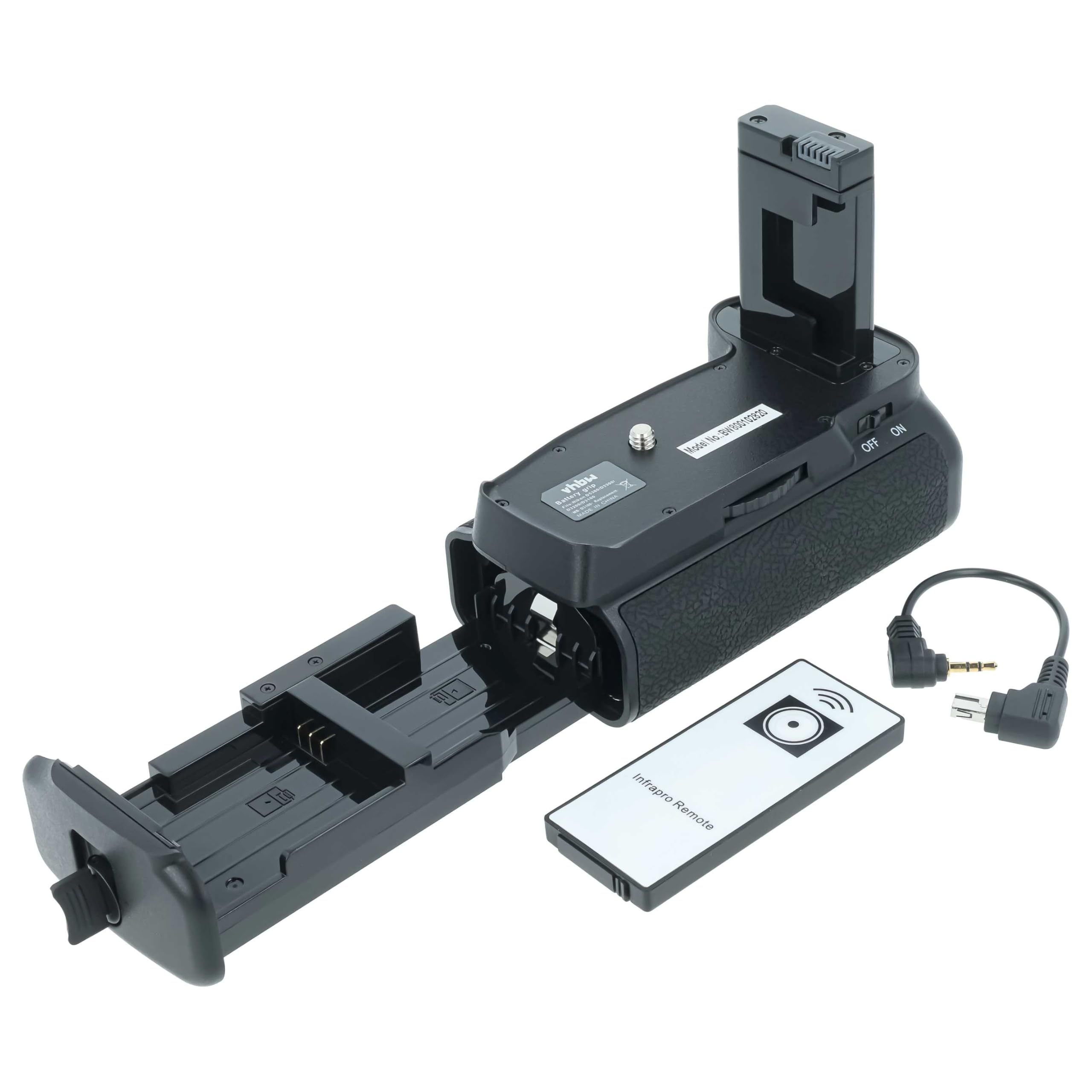 vhbw Grip Batterie | poignée d'alimentation compatible avec Nikon D3300, D3100, D3200 appareil photo + molette de sélection