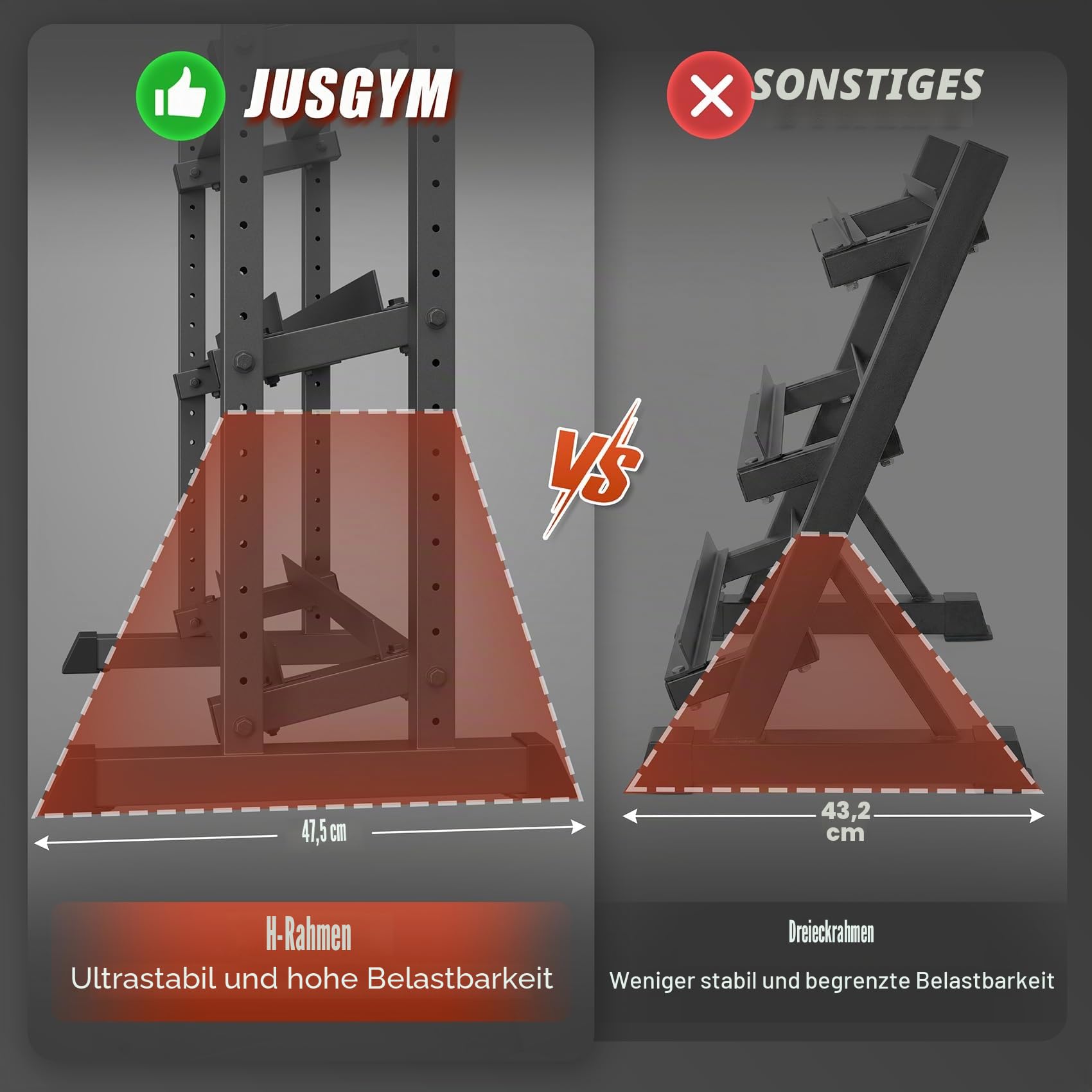 Hantelständer mit 3 Ebenen, 500 kg Kapazität, verstellbar, für das Fitnessstudio zu Hause, robuster Hantelständer für Kurzhanteln, Kugelhanteln und Hantelscheiben (nur Gestell)