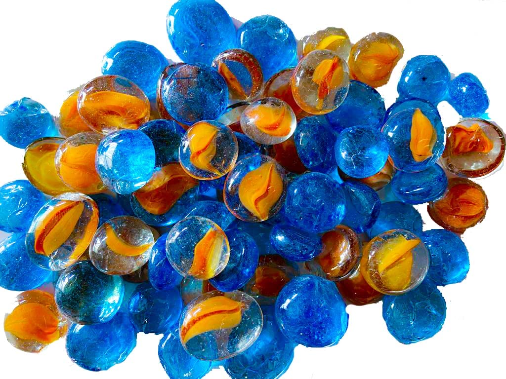 Seawave Creatures Decorative Super Shiny Glossy Glass Pebbles Stone for Vase Fillers Plant Pots Home Garden & Outdoor Decoration 500g (Red and Sky Blue) (B0B1JBNG7H) Amazon Price History, Amazon Price Tracker