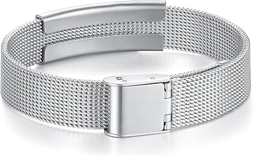 Miniatura 2 de AOAMID Pulsera de alerta de linfedema ajustable de acero inoxidable sin bp sin agujas para mujeres, pulseras médicas de emergencia para cáncer de