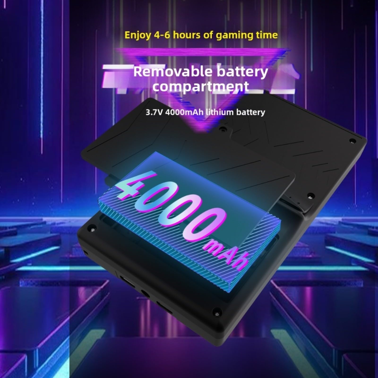 Consola de juegos portátil Pantalla HD de 4 pulgadas WiFi en línea Dispositivo de juegos multijugador portátil ABS Construir diseño compacto para viajes blanco