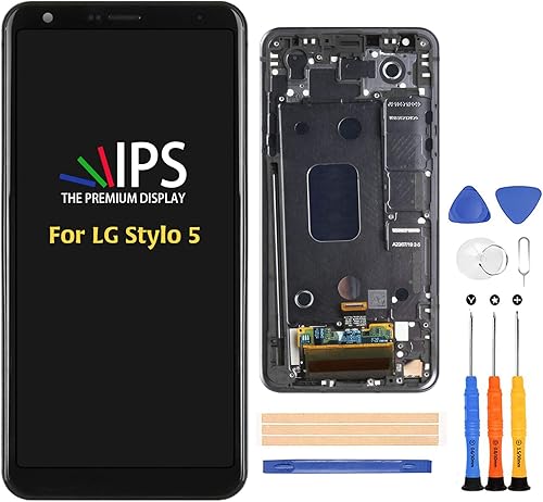A-MIND Para LG Stylo 5 Q720 Pantalla LCD Digitalizador Pantalla táctil (negro con marco) Q720CS Q720MS Q720TSW Q720QM5 Q720QM6 Q720VSP Reemplazo de