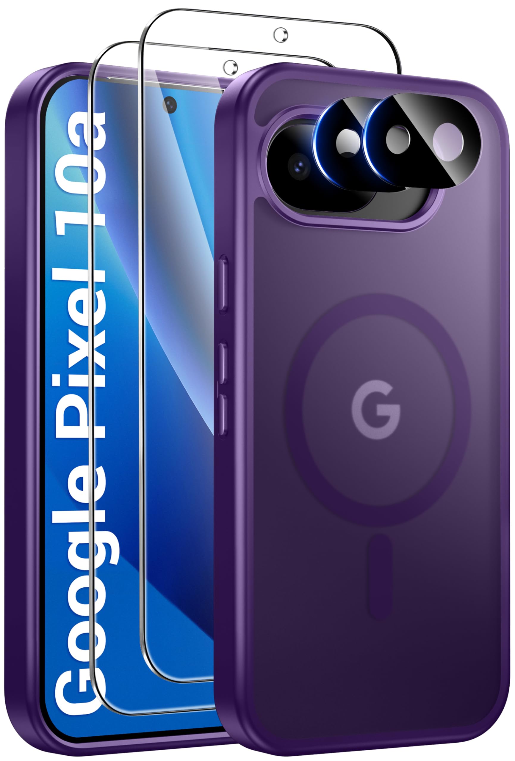 ivencase Magnétique Coque pour Google Pixel 10a avec 2 Verres Trempés et 2 Camér