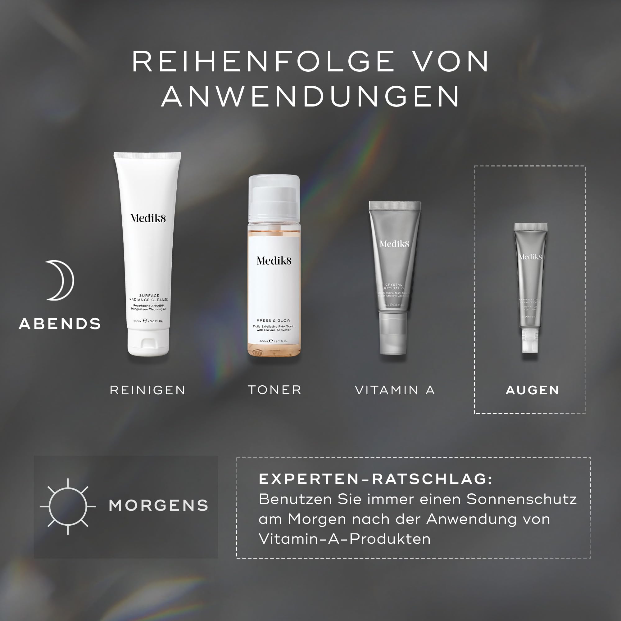 Medik8 Crystal Retinal Ceramide 10 Augencreme, 0,1% Retinal-Stärke – 15 ml | Smooth & Lift Augencreme, Anti-Aging, 0,1% Retinal (11-mal schneller wirksam als Retinol), für erfahrene Vitamin-A-Anwender
