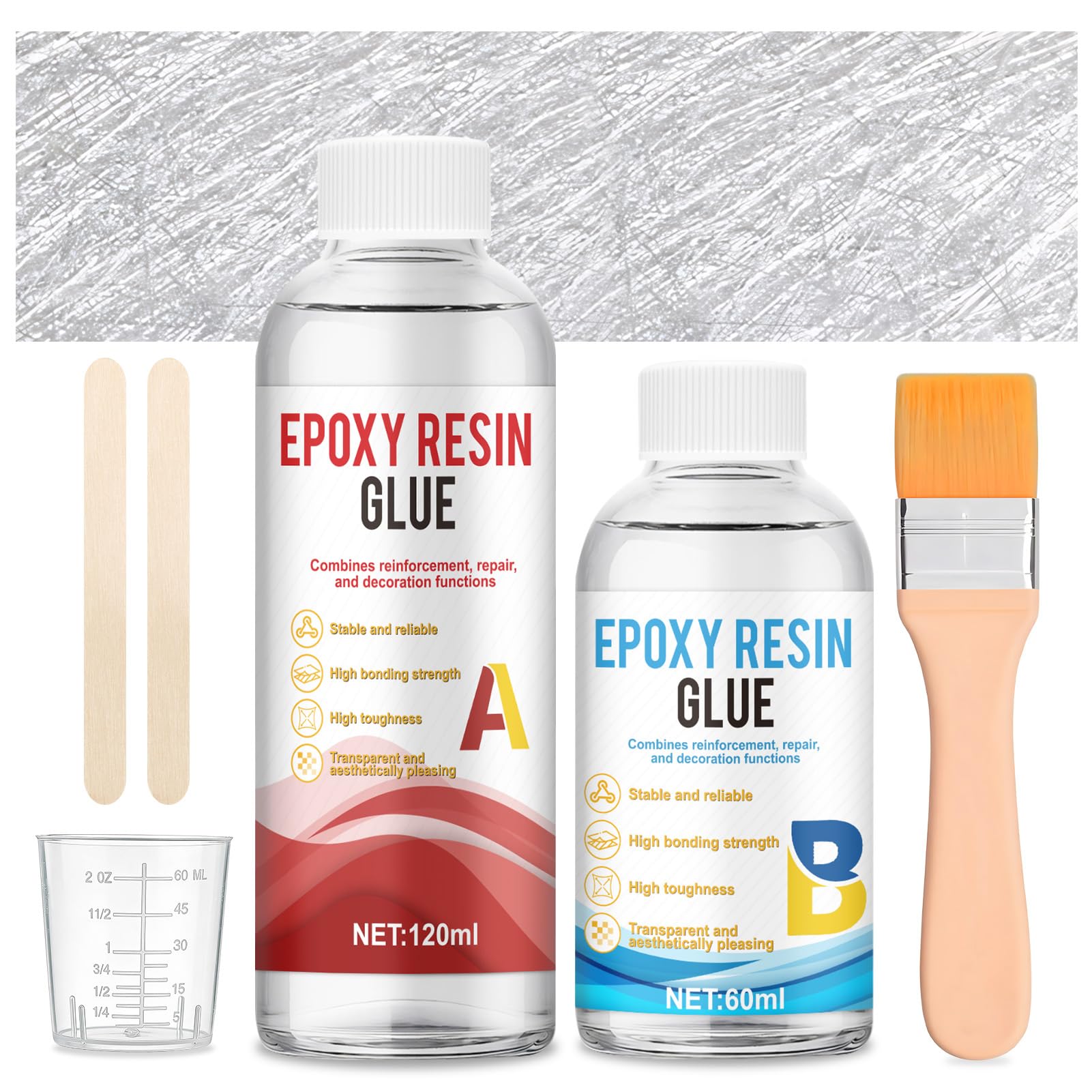 Kit Vetroresina, Vetroresina Kit Riparazione, Resina Epossidica+1m² Tappetino in Fibra Vetro 300g, Riparazione Imbarcazioni, Tavola da Surf e Molte Altre Superfici