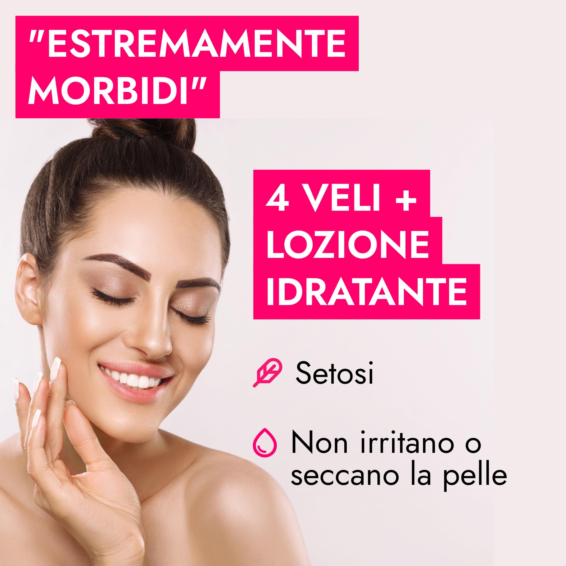 Tishoo Fazzoletti Ultra Morbidi 4 Strati | Con Crema Idratante | Per Auto, Casa, Viaggi | Confezione Da 4 Tubi Senza Plastica | Mixed/Soho
