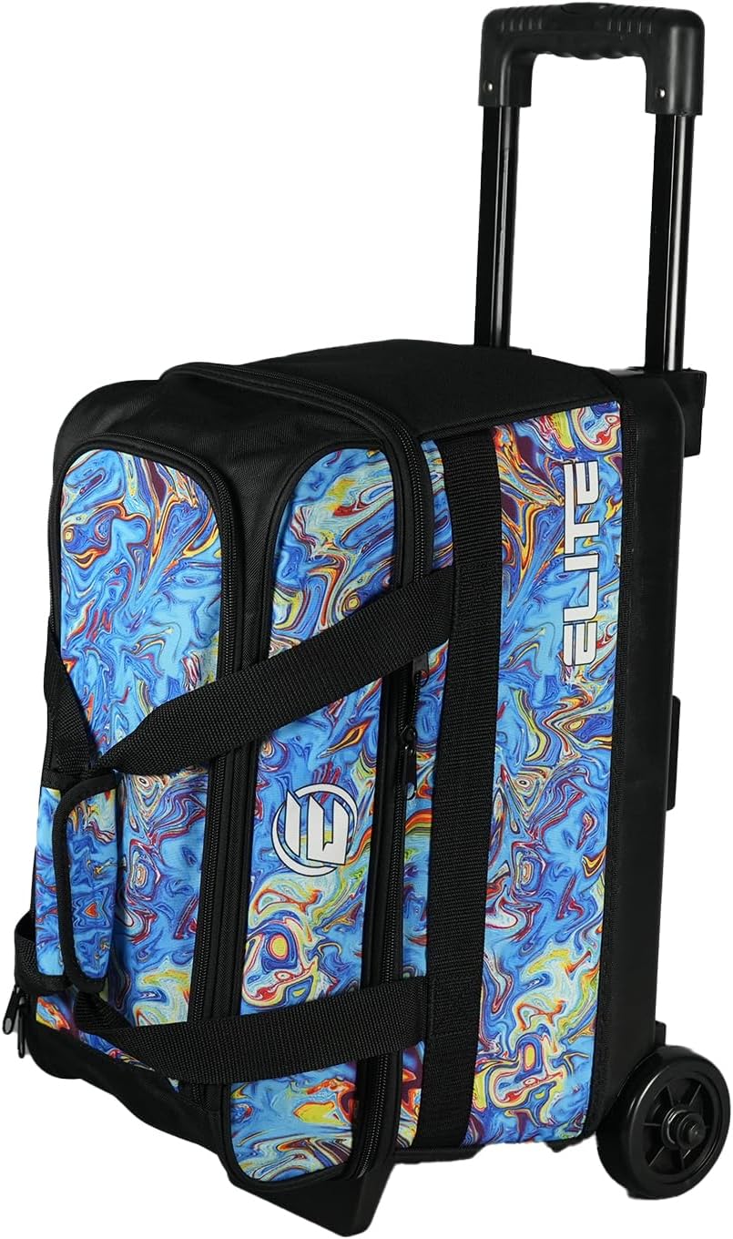 ELITE Basic Bowling Bag Double (2) Ball Roller with Rolling Wheels