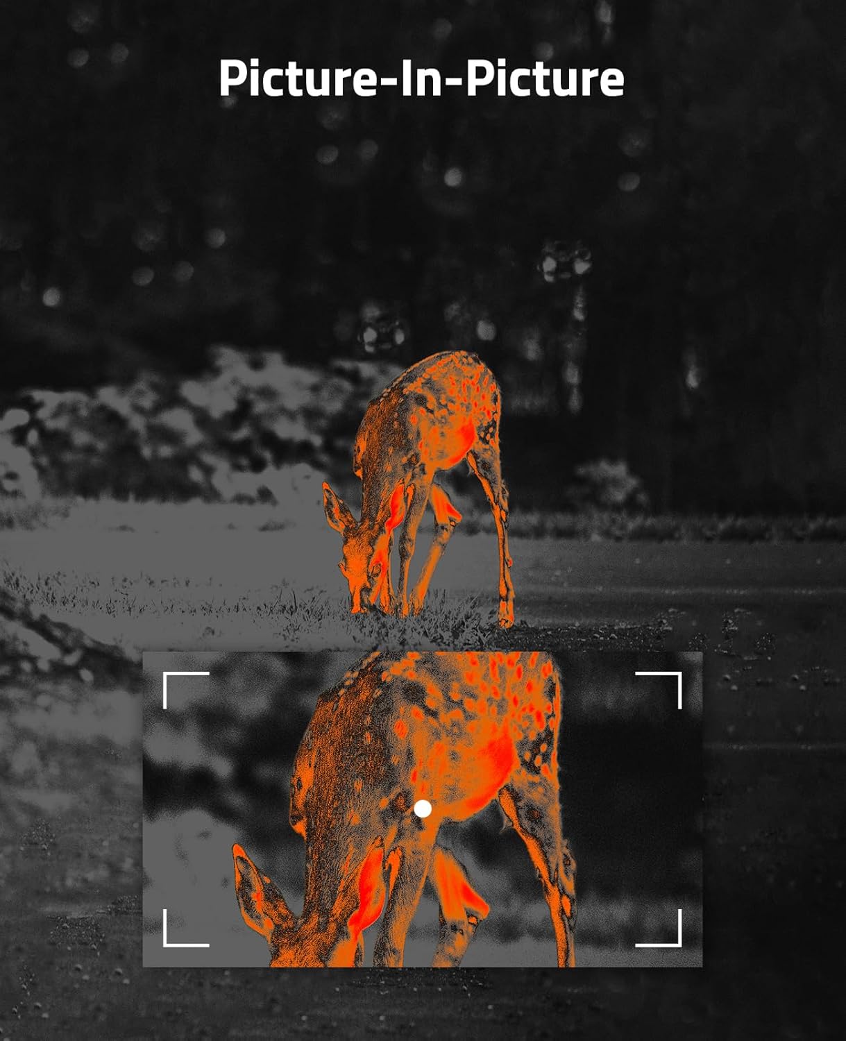 CVLIFE 25mm Thermal Rifle Scope, Thermal Imaging Scope with 1080×760 HD Display and 50Hz Refresh Rate, High Resolution Thermal Night Vision Scope with 6 Color Palettes for Hunting