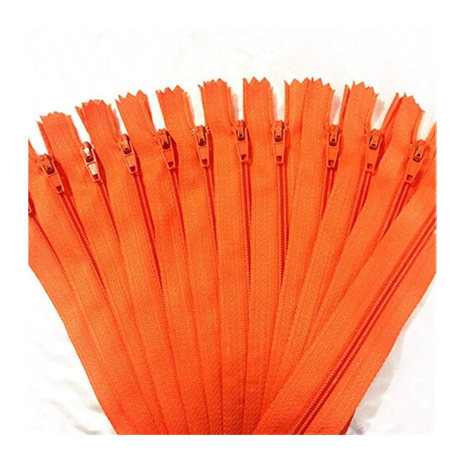 dfEDRd Nylon Coil Zipper by The Yards, 10pcs Nylon Coil Zippers, Tailor Sewer Craft Crafter's(Orange,6 inch)