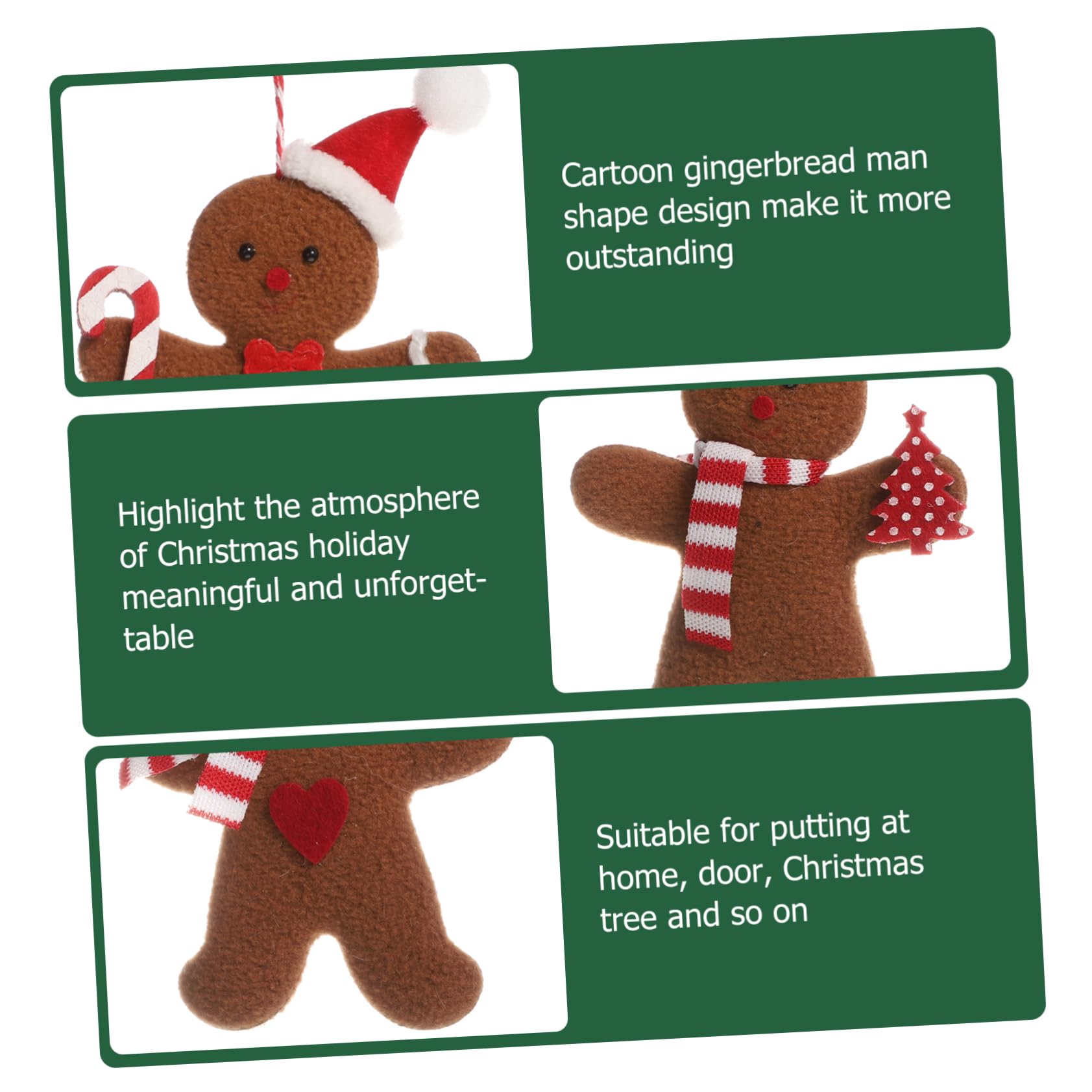 Cabilock 15piezas Adorno De Navidad Gingerbread Colgante para Decoración De Árbol Accesorios Festivos Adorables para Celebraciones Navideñas