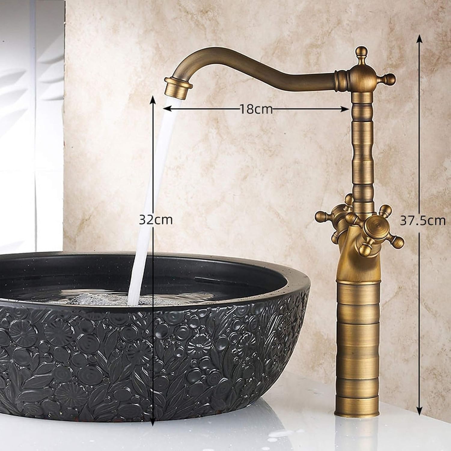 Rubinetto Miscelatore Lavabo Cucina Ottone Girevole 360°