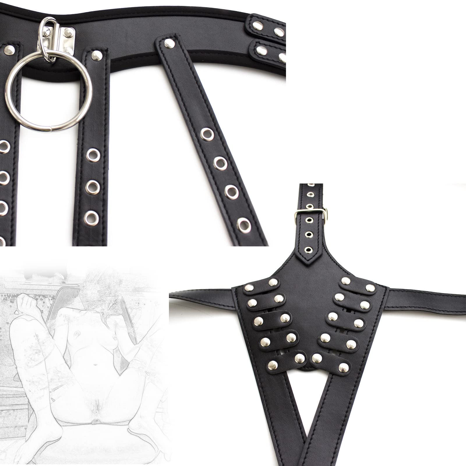 BDSM Bondage Body Harness Regolabile Sexy Biancheria Intima Abbigliamento Cinghie Cintura Di Castità Lingerie Erotica Restraint Set Gioco Ruolo Schiavo Giocattolo Sessuale