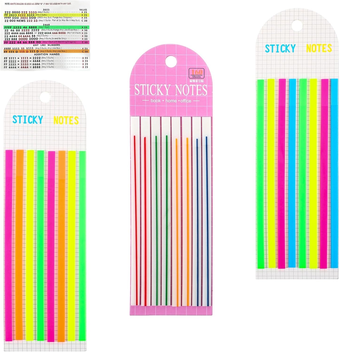 480Pcs Mahjong Line Finder Transparent Mahjong Card Line Reader Stickers Reusable No-Residue Mahjongs Game Rule Reader for Strategy Party