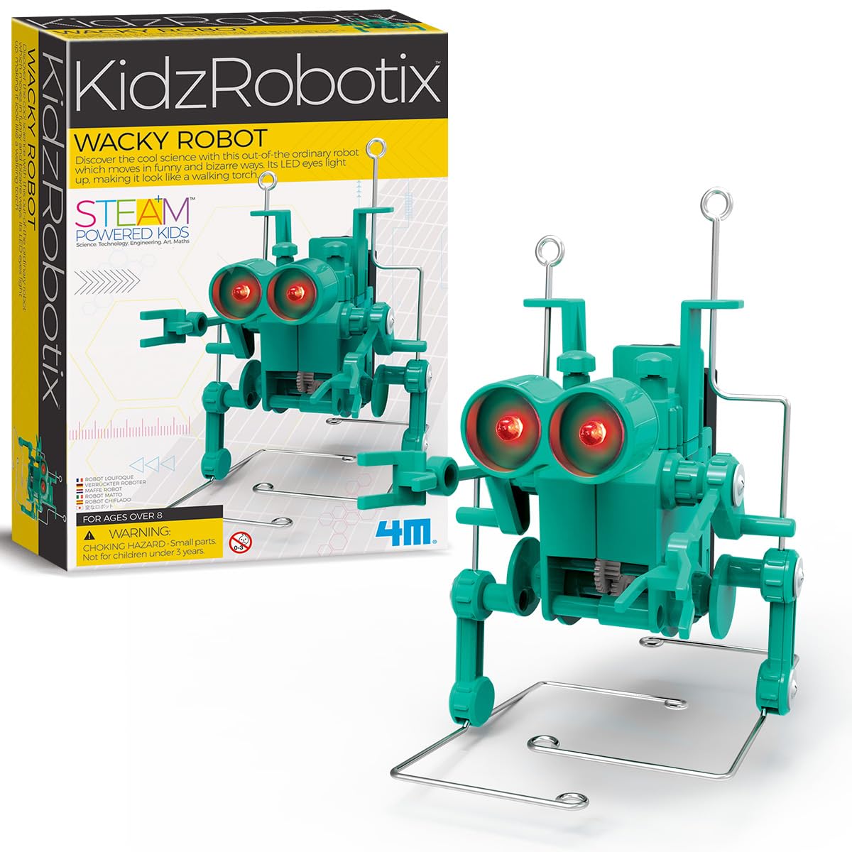 Amazon.com: 4M Kidz Robotix-Wacky Walking Robot, Science and