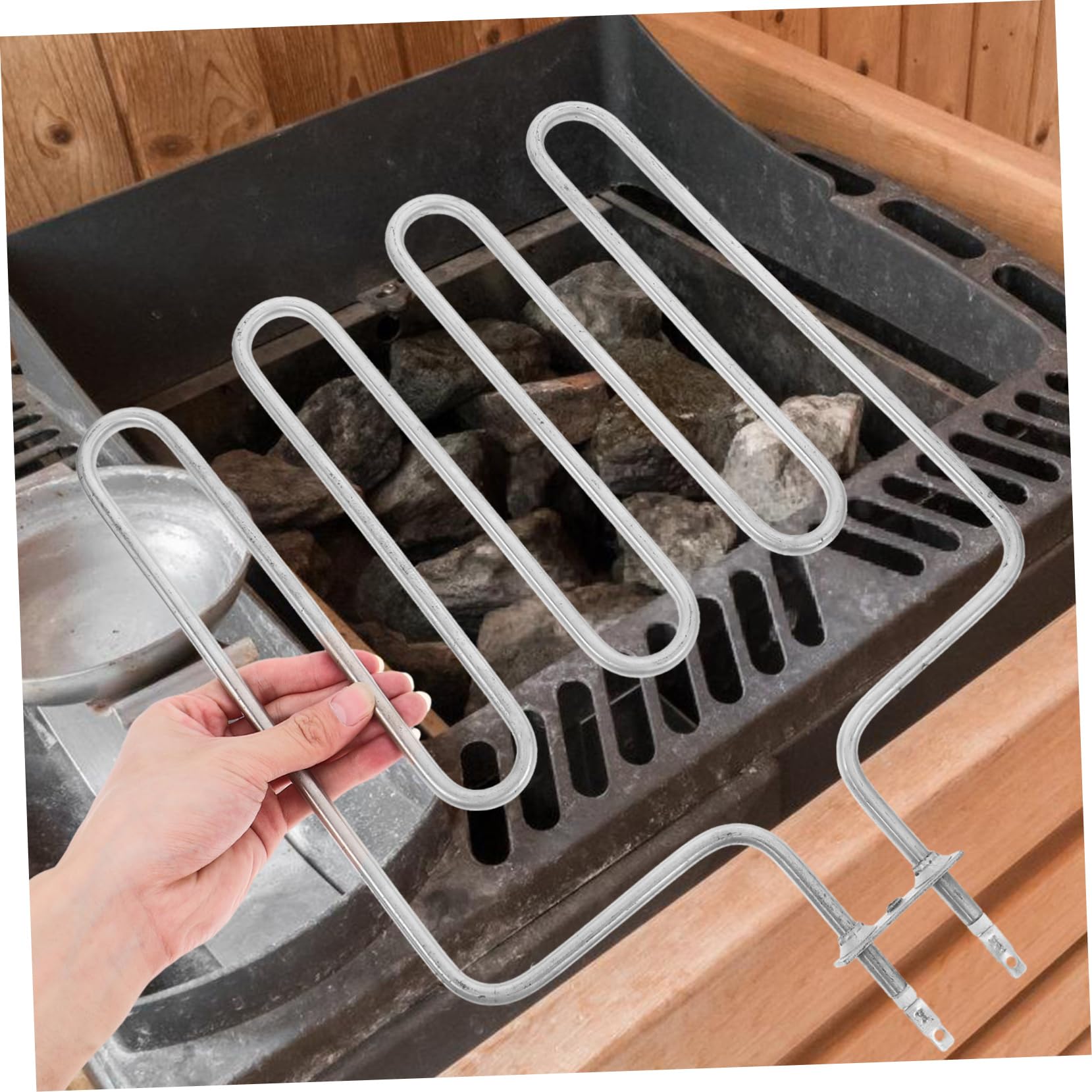 Elemento Tubular Eléctrico de Sauna de Acero Inoxidable, Portátil y Rápido