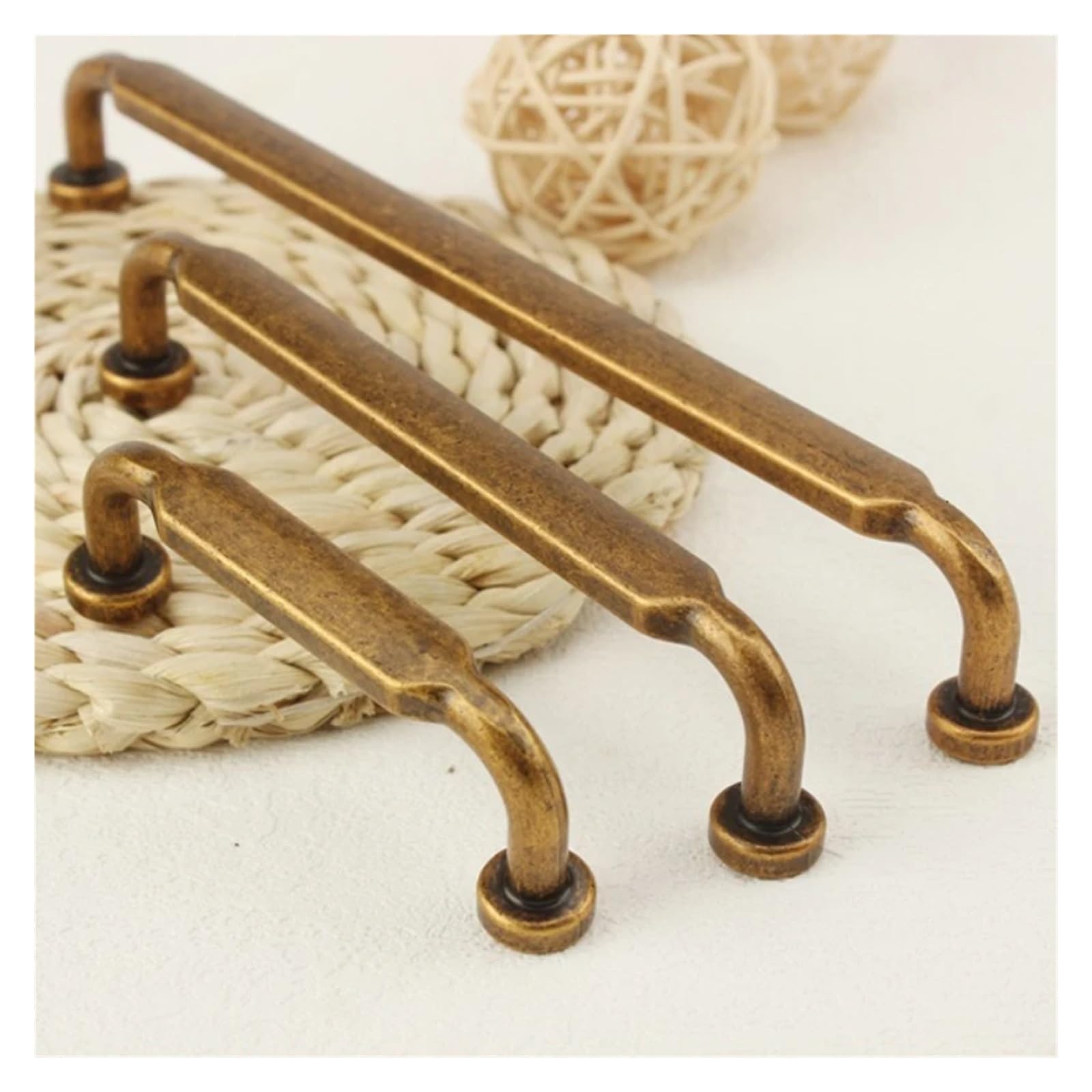 Maniglie vintage per armadietti, 8 pezzi, in bronzo, per armadietti in stile americano, cucina, guardaroba, scarpe, retrò, rustiche, maniglie per mobili (antiche, 160 mm)
