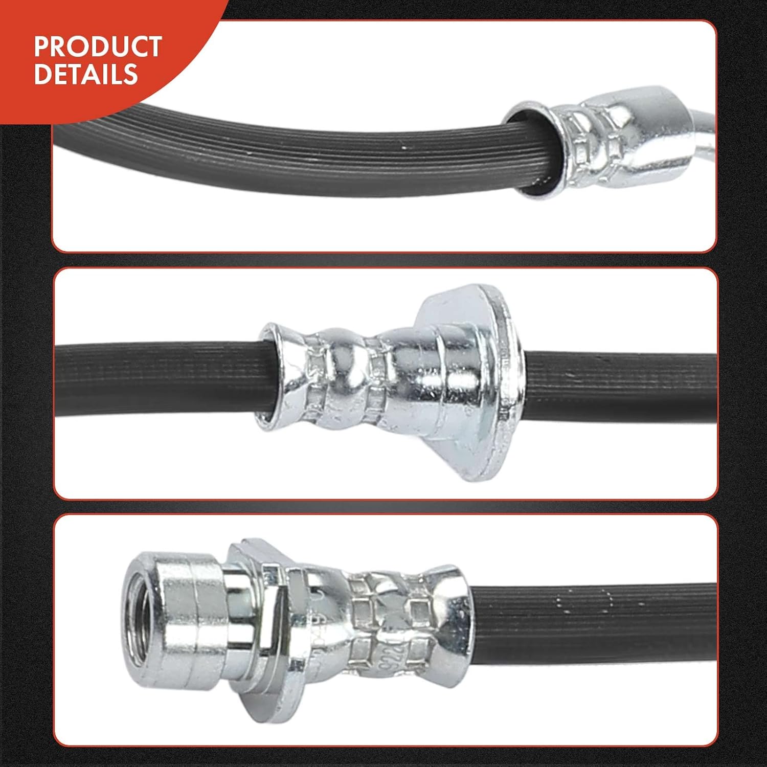 A-Premium Front Driver Brake Hydraulic Hose Compatible with Select Honda and Acura Models - Civic 2012-2015, ILX 2013-2015 - Replace# 01465TX6A01