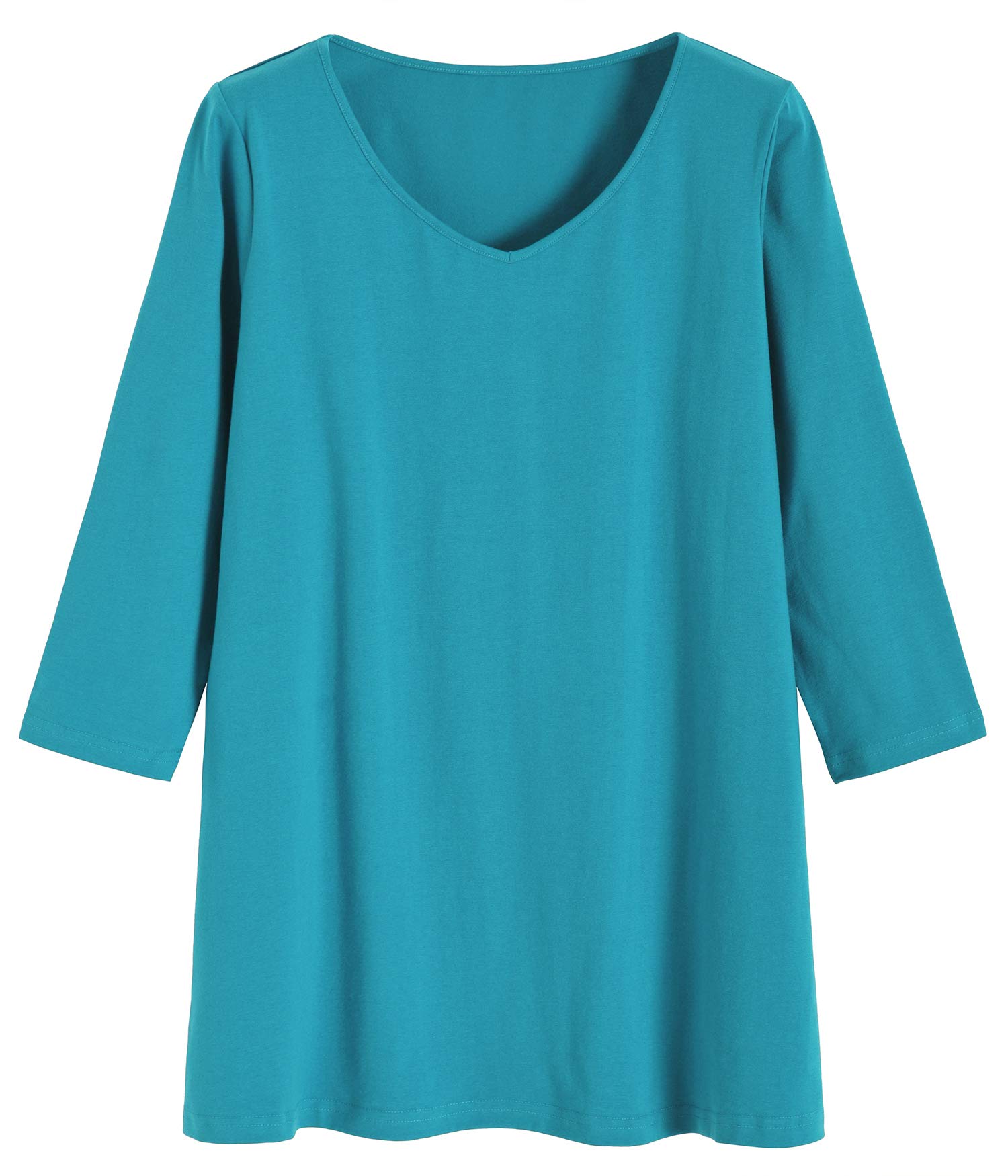 Women's 3/4 Sleeves Lounge Shirt Loose Pajama Tunic Top
