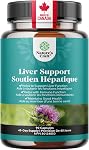 Milk Thistle Supplement for Liver Cleanse Detox & Repair - Herbal Pills with Dandelion Root, Choline, Beetroot & Artichoke Extract - 60 Capsules