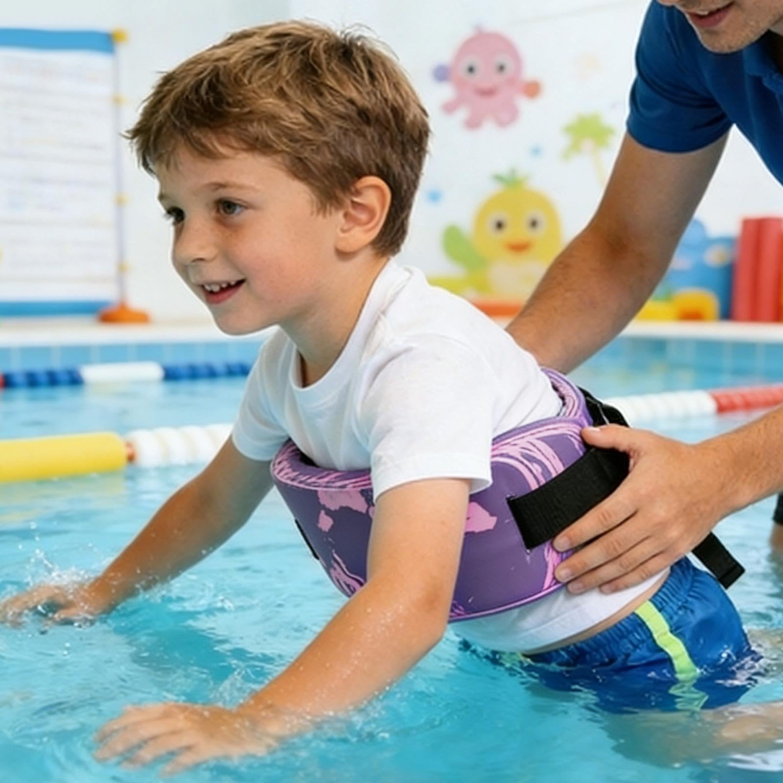 Ceinture de natation - Appareil d'entraînement pour la taille et la piscine - Ceinture flottante en mousse EVA - Pour une utilisation sur les lacs, rivières, mers, parcs aquatiques, plages, exercices