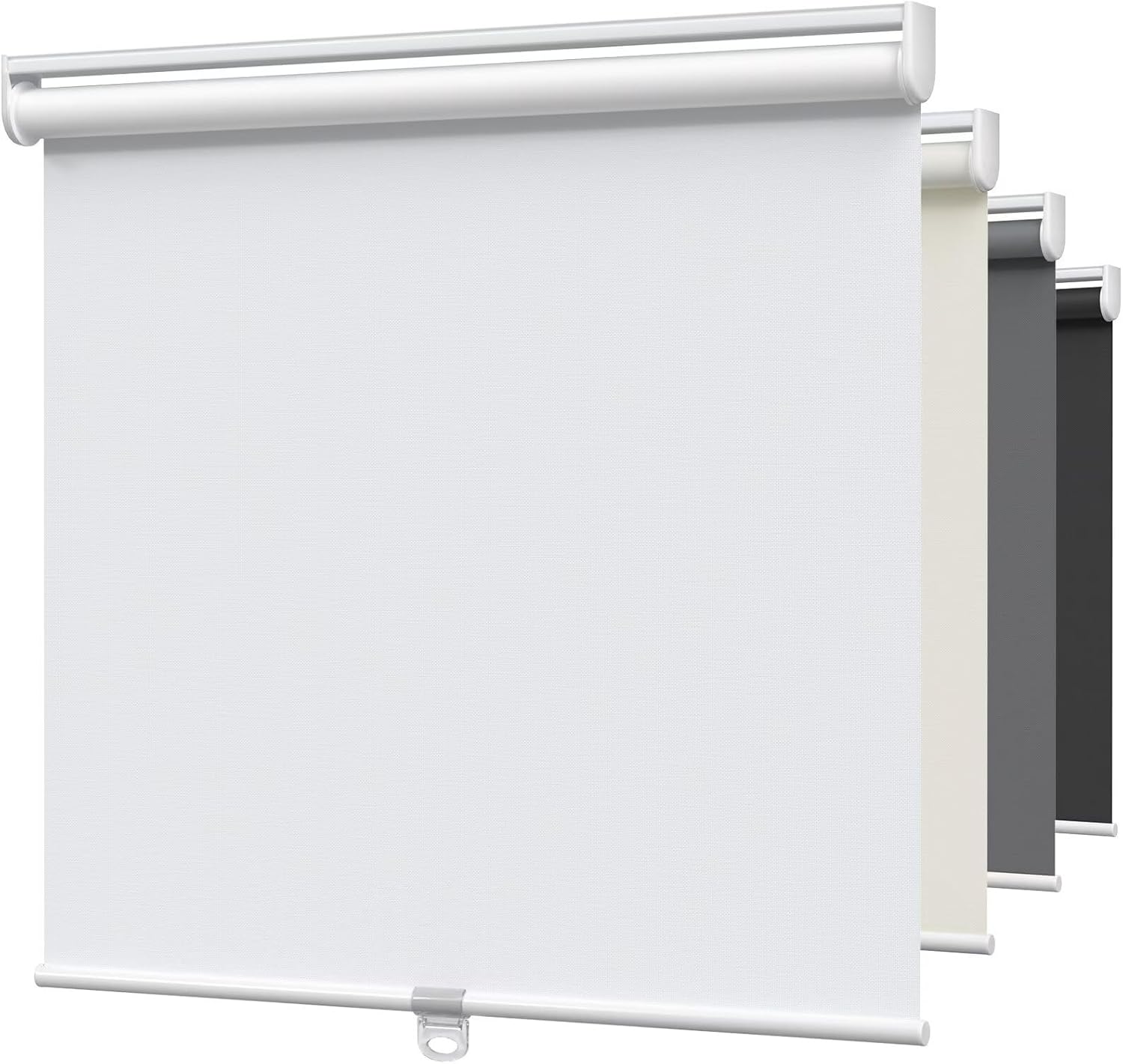 MYshade Blackout Cordless Roller Shades, Room Darkening Free-Stop Roll Up Blinds for Windows, Pull Down Blocking Blind for Home and Office, Easy to Install, 27" X 72", White White 27" X 72"