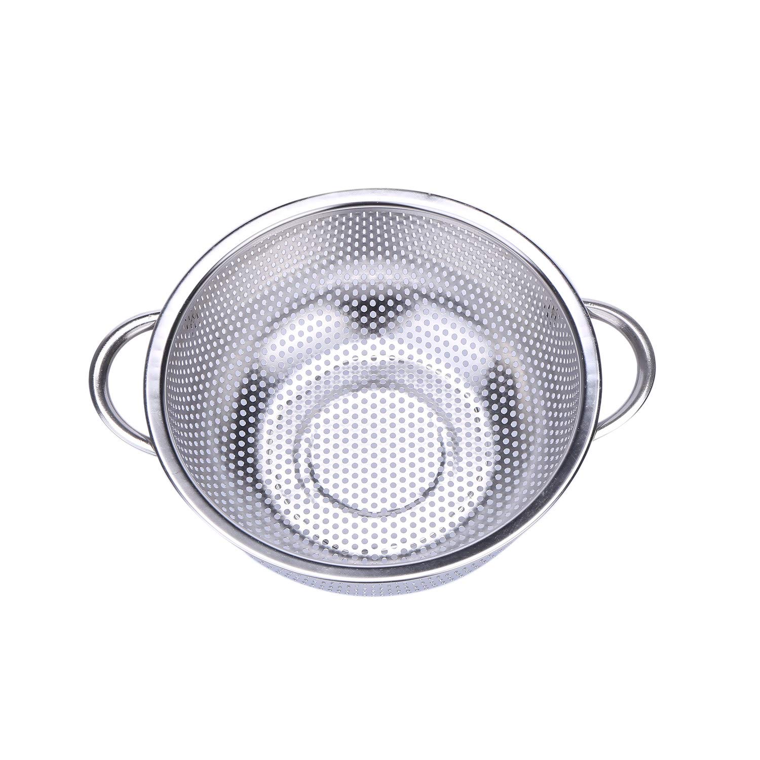 Jkjhbhged Stainless Steel Colanders With Handle,Colander Perforated Strainer For Kitchen Pasta/Vegetable/Rice/Fruit/Food-S