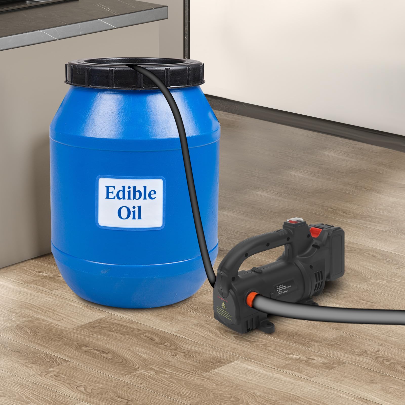 Bomba de aceite eléctrica de 200 W con 5000 rpm y 40 l/min de caudal | Bomba de combustible con protección contra sobrecarga para uso en barcos, camiones, hogares y agricultura