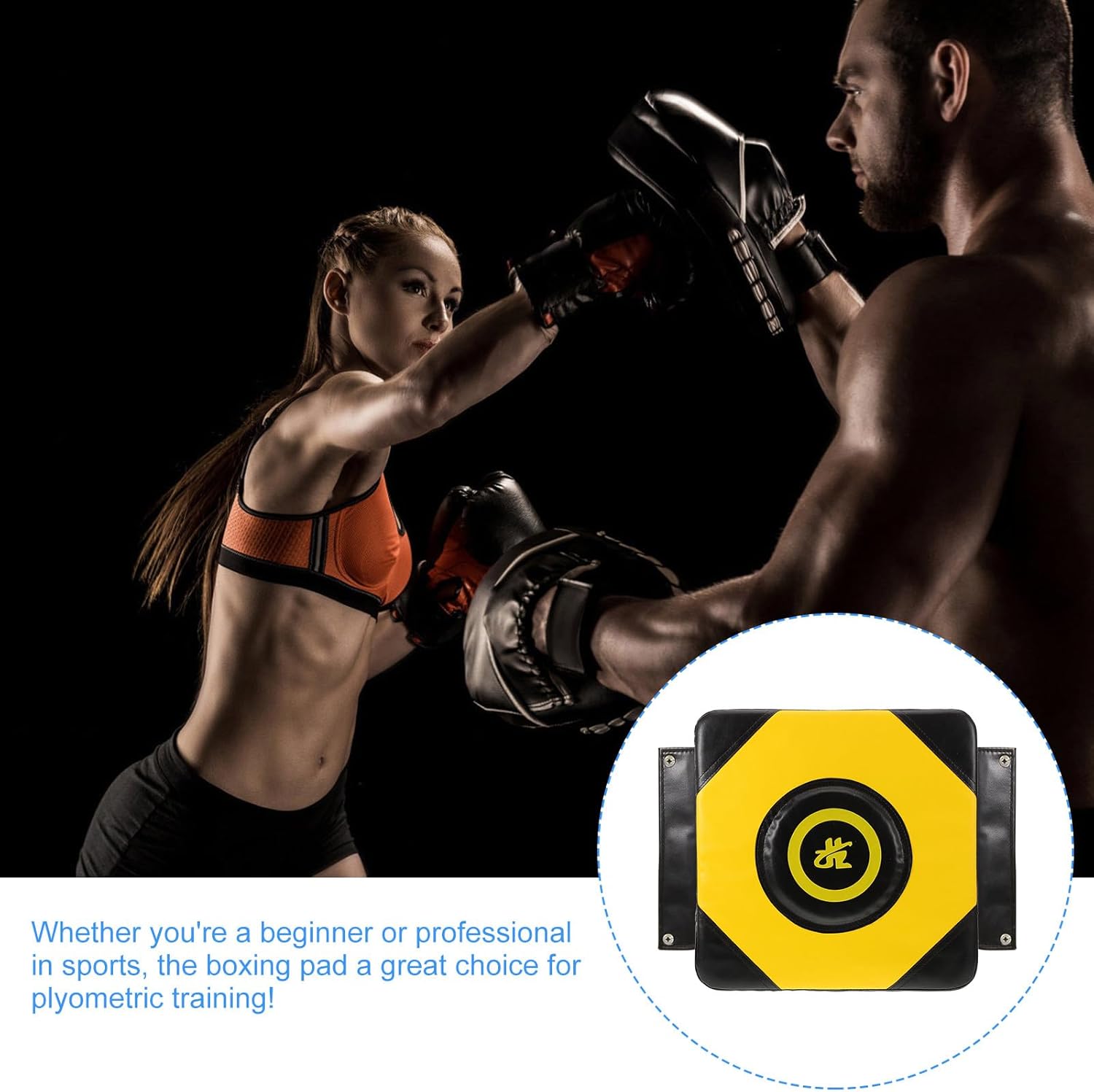 Wall Mounted Boxing Pad and Punching Cushion Pu Material Large Yellow Target Board for Home Fitness Taekwondo Kickboxing Training