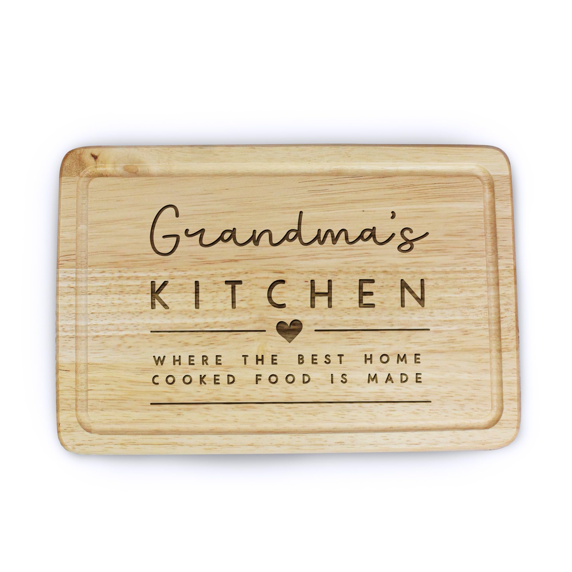 eBuyGB Grandma's Kitchen Wooden Cutting Chopping Board, Where The Best Home Cooked Food is Made, Grandma Birthday Gift, Brown