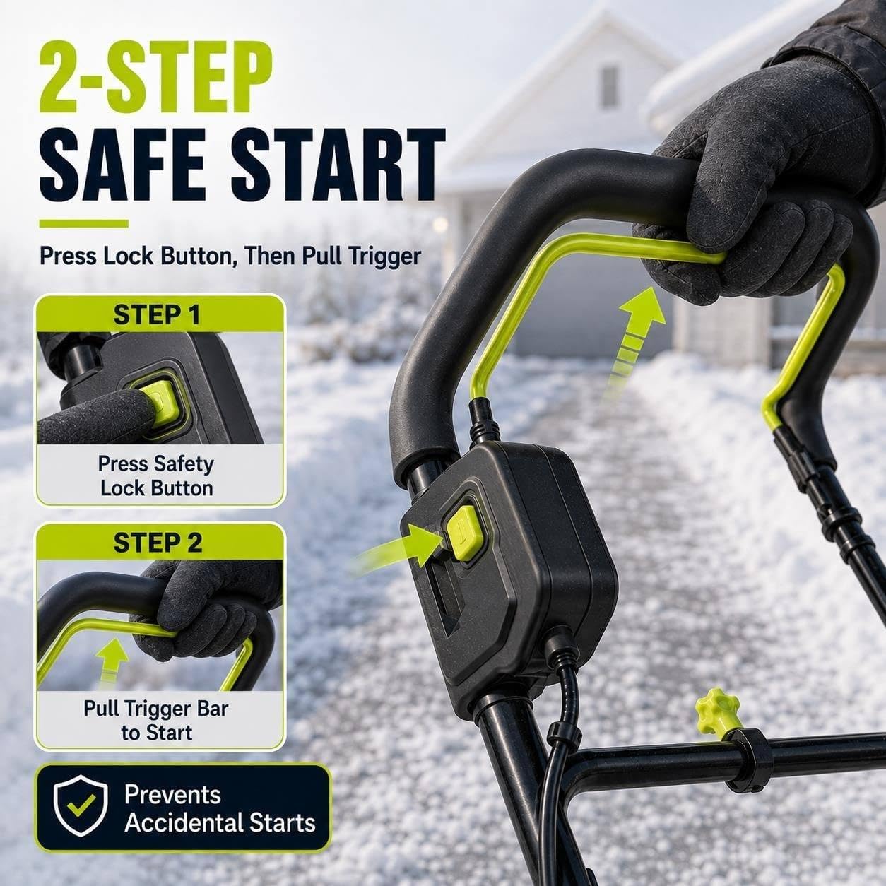 Souffleuse à Neige Électrique 3500 W,Largeur de Travail 50CM 6batteries