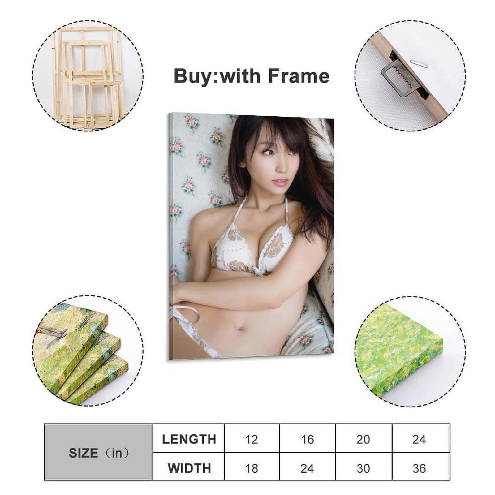 Amazon.co.jp: 吉木りさ高清写真海报59 キャンバスアートポスターと