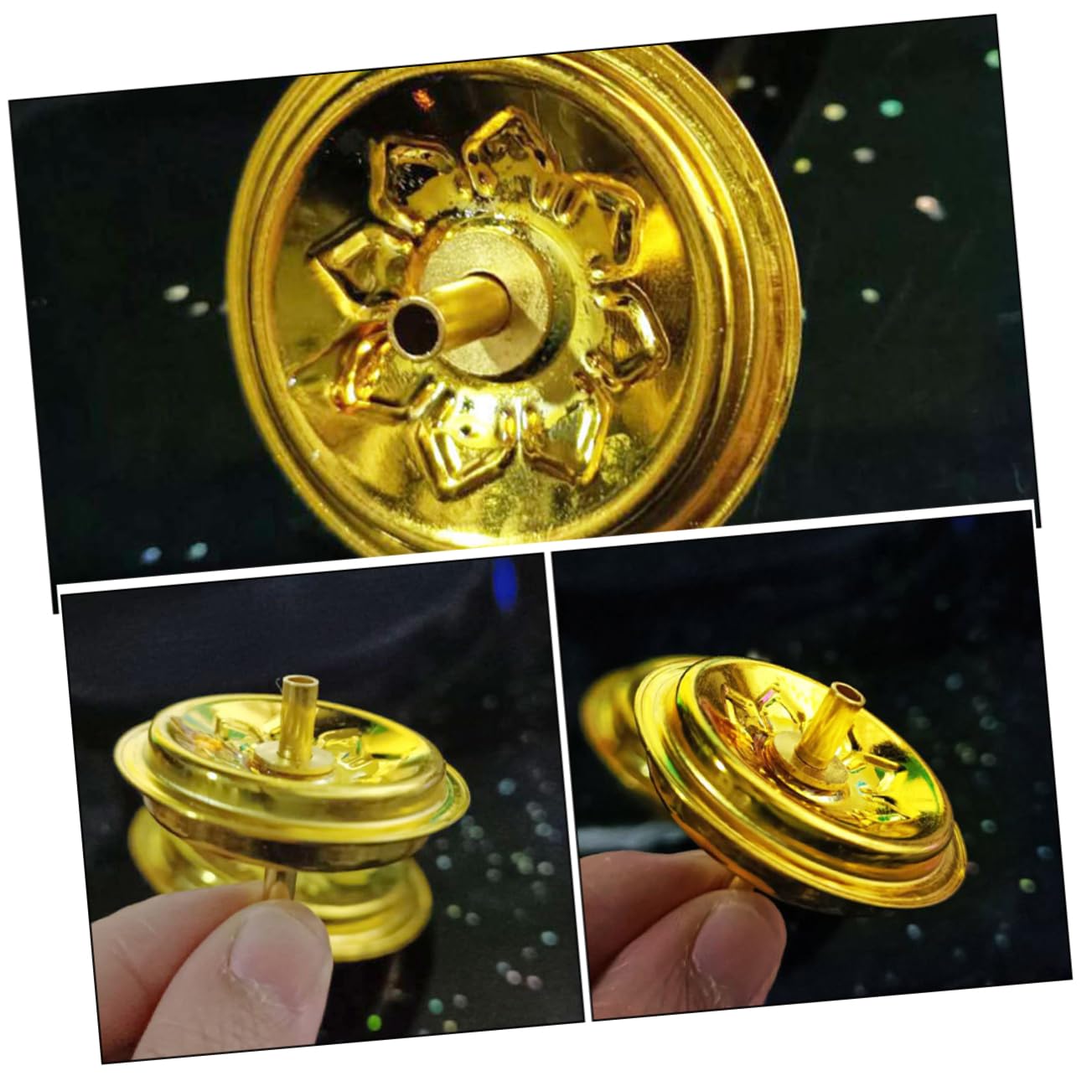 5 Pièces Mèche de Lampe à Huile en Aluminium Or, Accessoire Portable et Polyvalent pour Cérémonies de Bougies et Temples