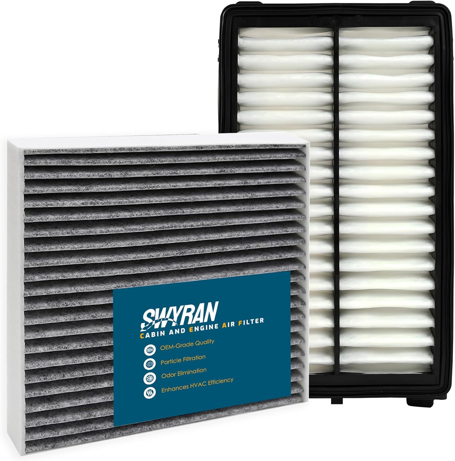 Engine & Cabin Air Filter for 2020-24 Hyundai Tucson/Santa Fe/Sonata/Santa Cruz & Kia Sorento/Sportage/K5 1.6L/2.5L Gas Non-Hybrid - Replaces 97133L1000 & 28113L1000