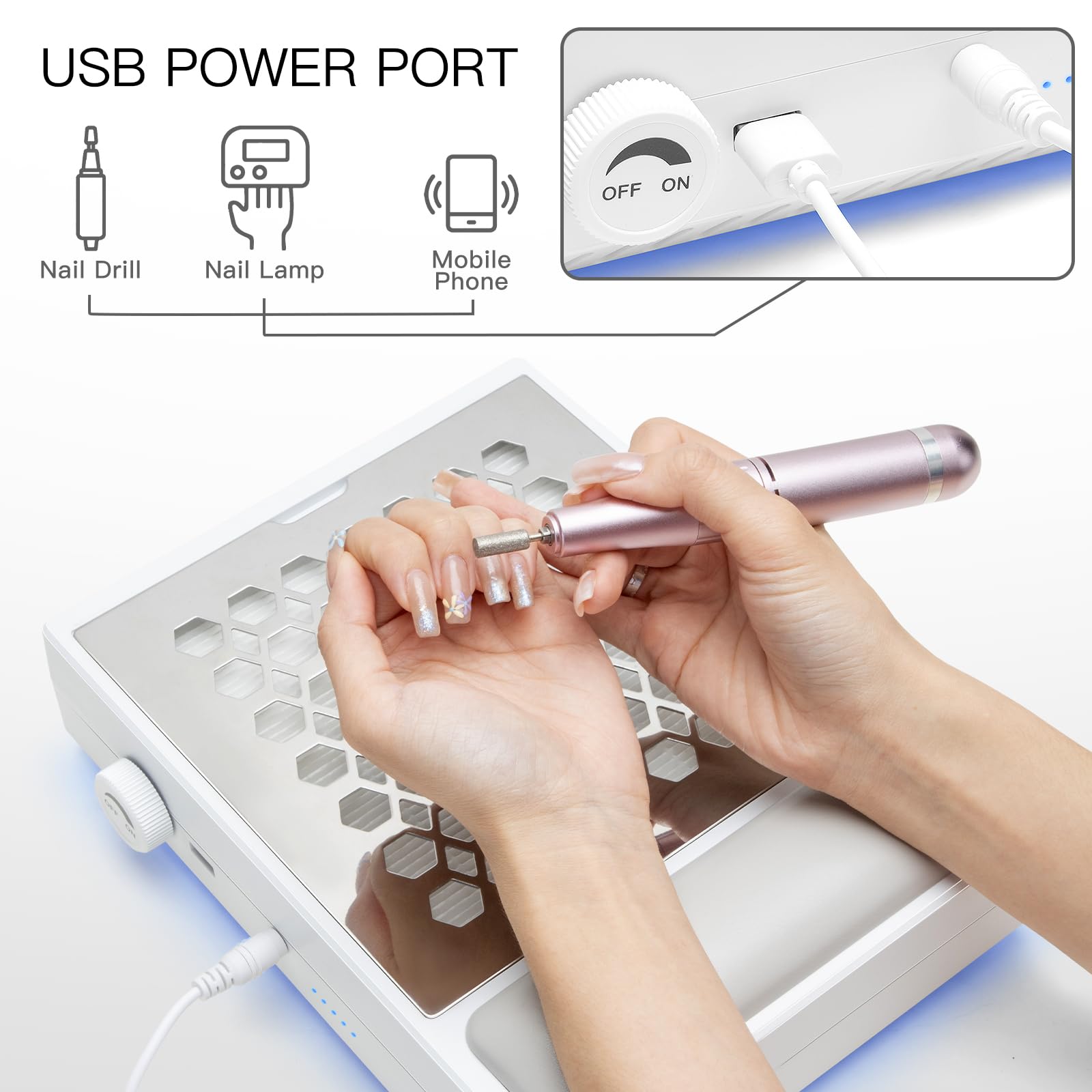 Amazon.com: Madenia Powerful Nail Dust Collector - Brushless Quiet
