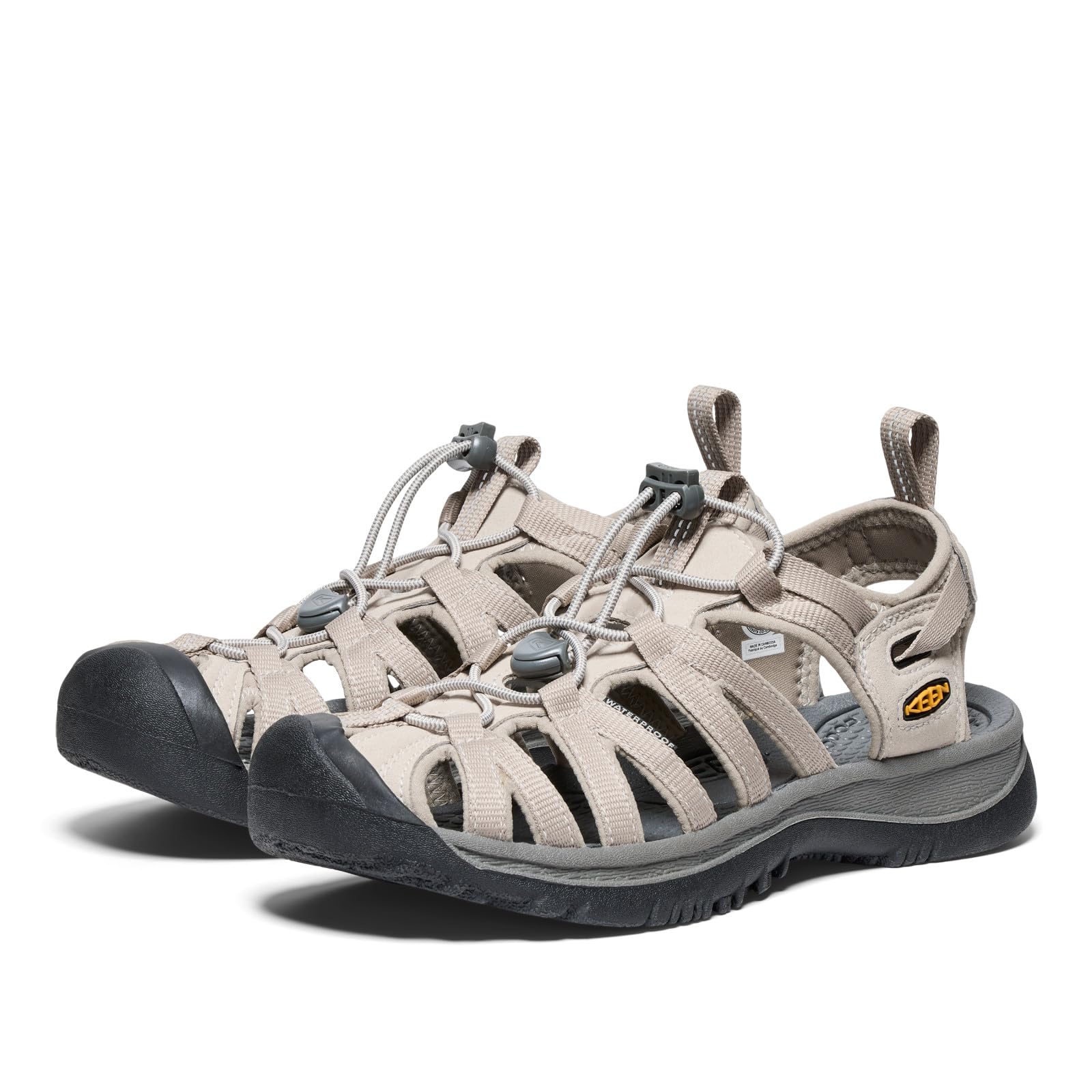 Keen WHISPER W-NEUTRAL GRAY/BRIGHT CHARTREUSE 1008452 - Sandalias para mujer