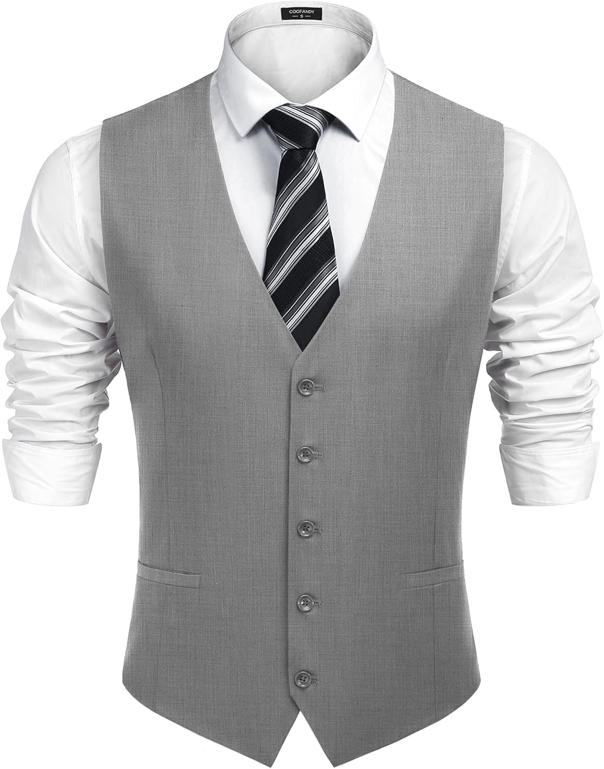 COOFANDY Men's Business Suit Vest Casual Dress Vest Slim Fit Formal Waistcoat