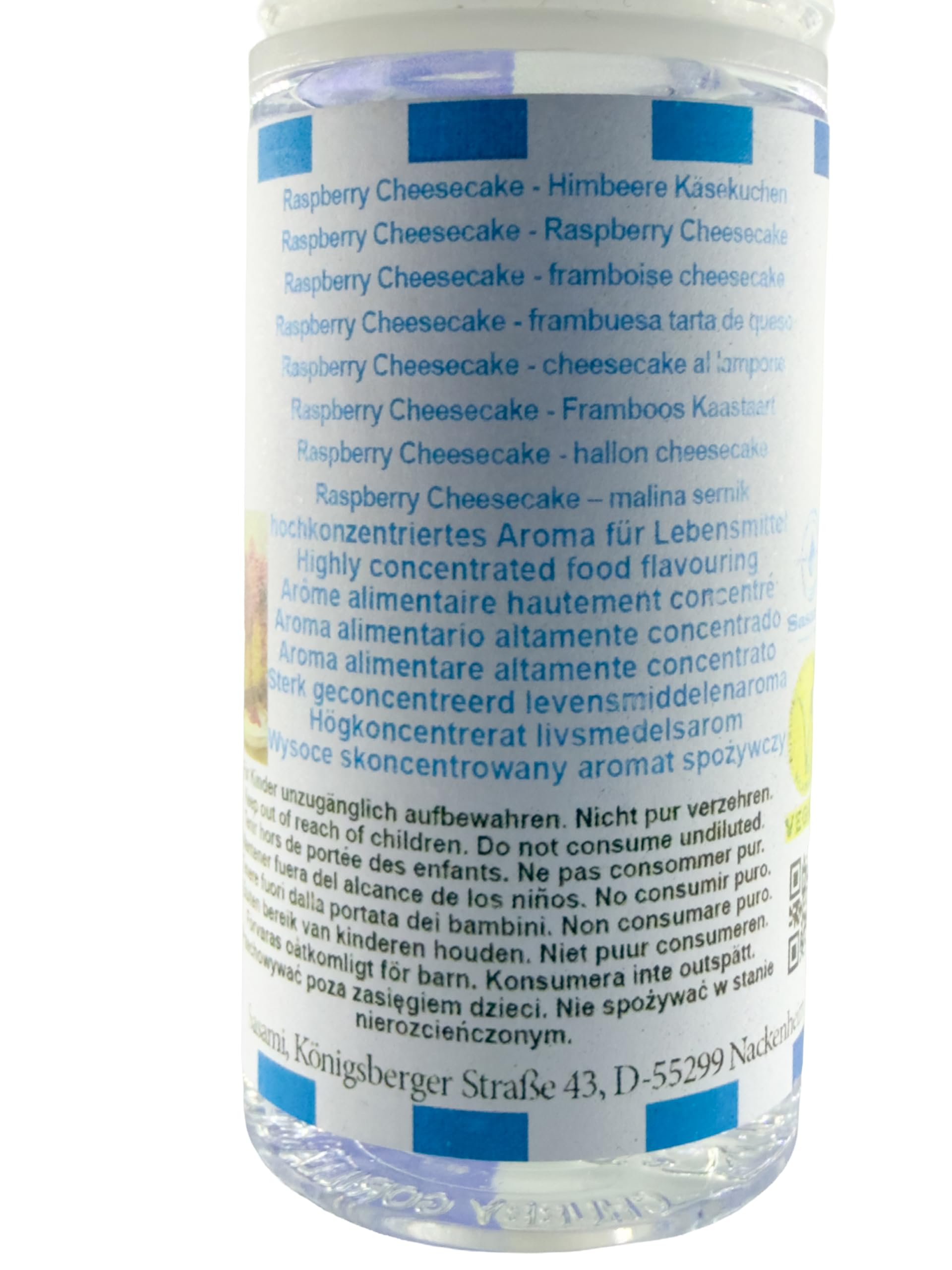 Raspberry Cheesecake - Himbeere Käsekuchen Aroma Konzentrat - Vegan - Sasami - 100ml