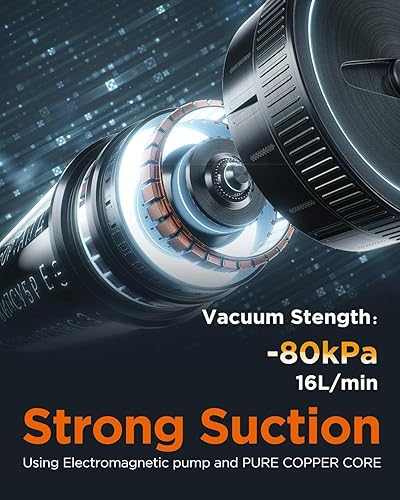 Miniatura 2 de MEGAWISE Máquina selladora al vacío 2025, 80 kPa de alta potencia de succión, operación de un solo toque, cortador integrado, diseño compacto con