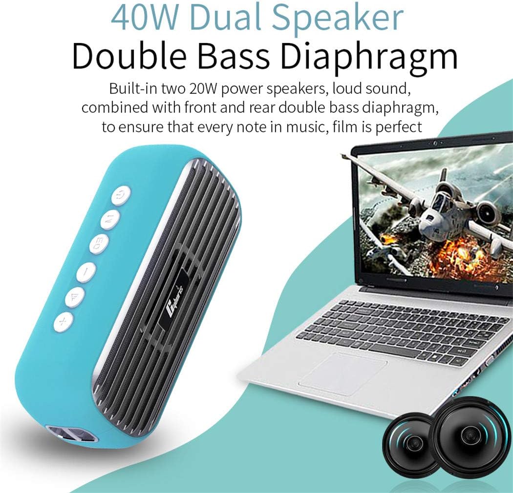 Super Sale 🛒 CYBORIS 40W Retro Portable Speakers Wireless Bluetooth Subwoofer Classic Bass Speaker Audio DSP Sound 5200mAh Support TF Card/Aux/MIC/TWS