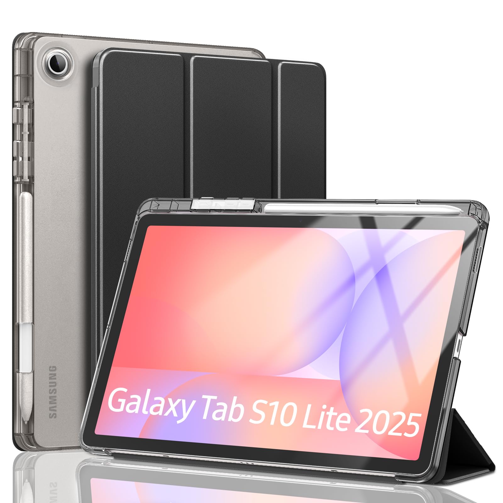 MoKo Case for Samsung Galaxy Tab S10 Lite 10.9 Inch 2025, Black