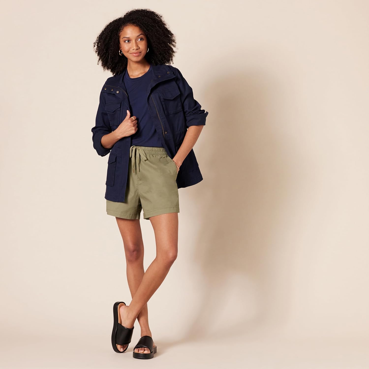 Amazon Essentials Women's Jersey Relaxed-Fit Short-Sleeve Crewneck Pocket T-Shirt, Pack of 2 - Image 4