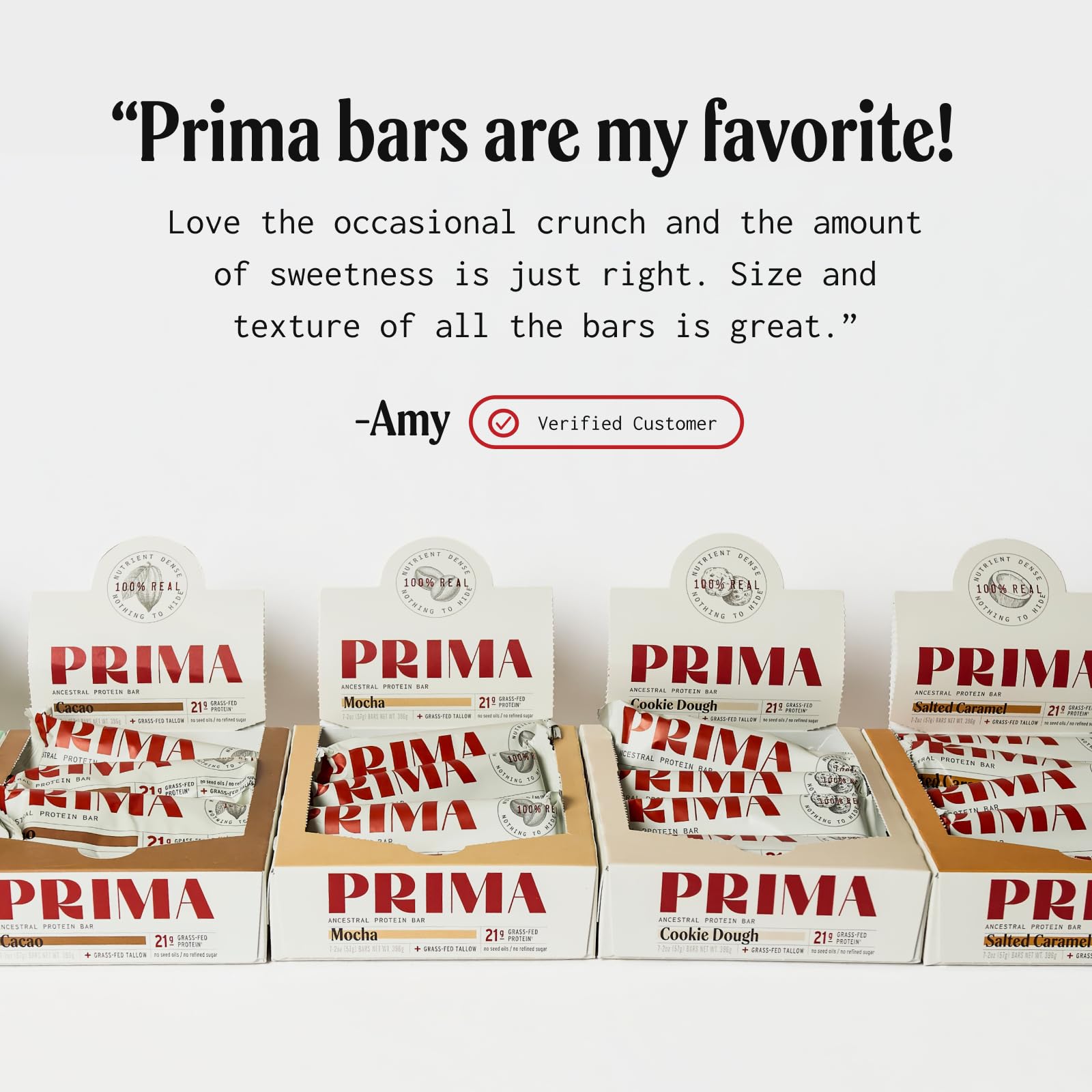PRIMA Ancestral Protein Bar | Grass-Fed Protein Bars Variety Pack 7-Pack | 21g Protein | Animal-Based | No Seed Oils | Gluten-Free — Amazon image 8