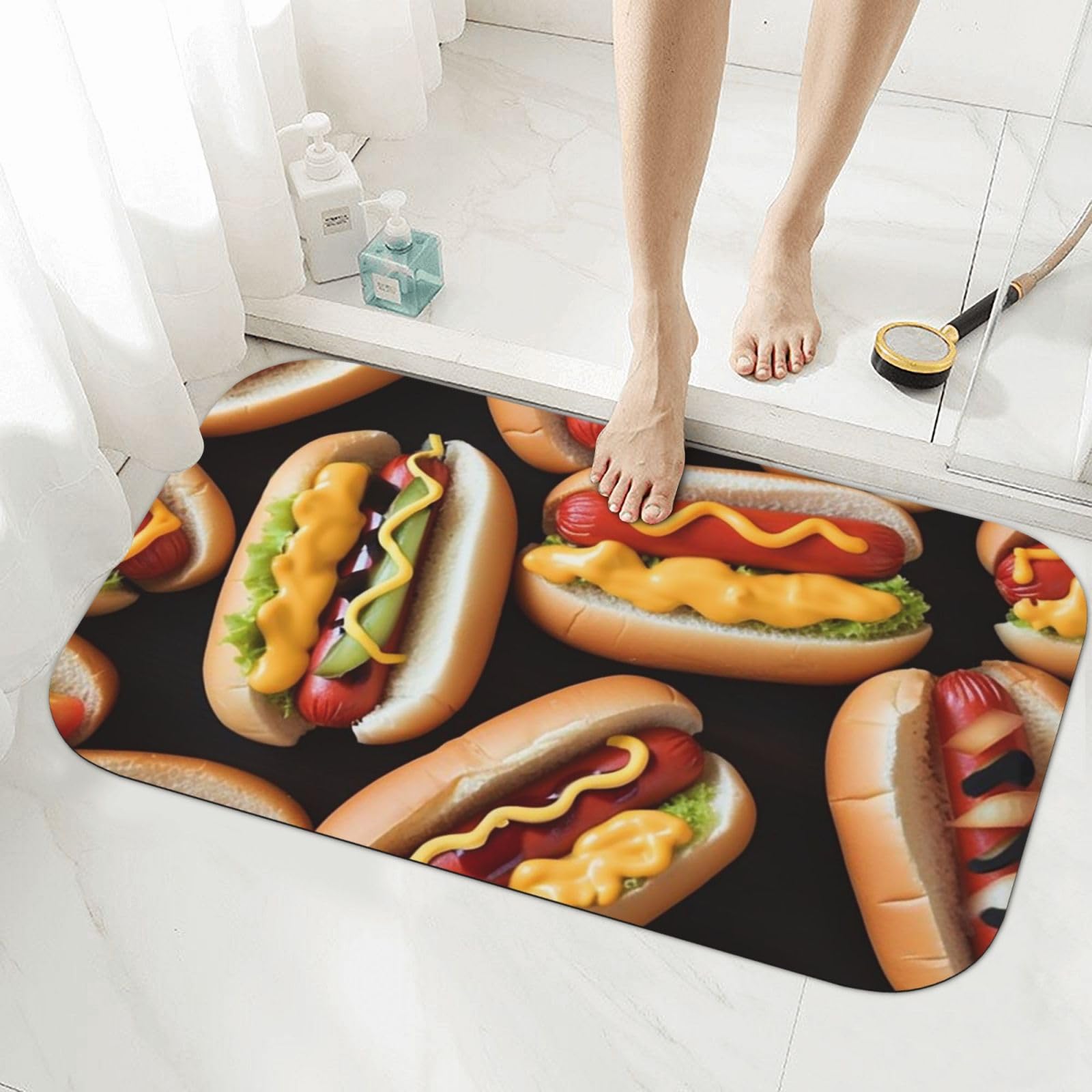 Tapis de bain en pierre de diatomée super absorbant pour salle de bain