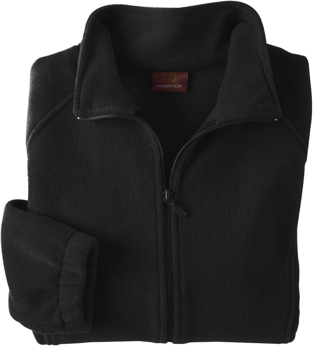 Harriton8 oz. Full-Zip Fleece (M990W), Black, L