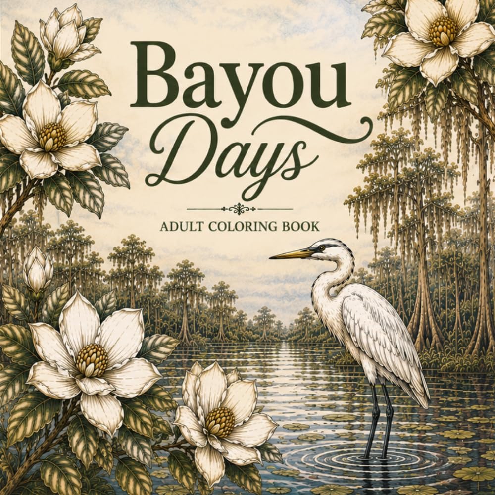 Bayou Days: Adult Coloring Book