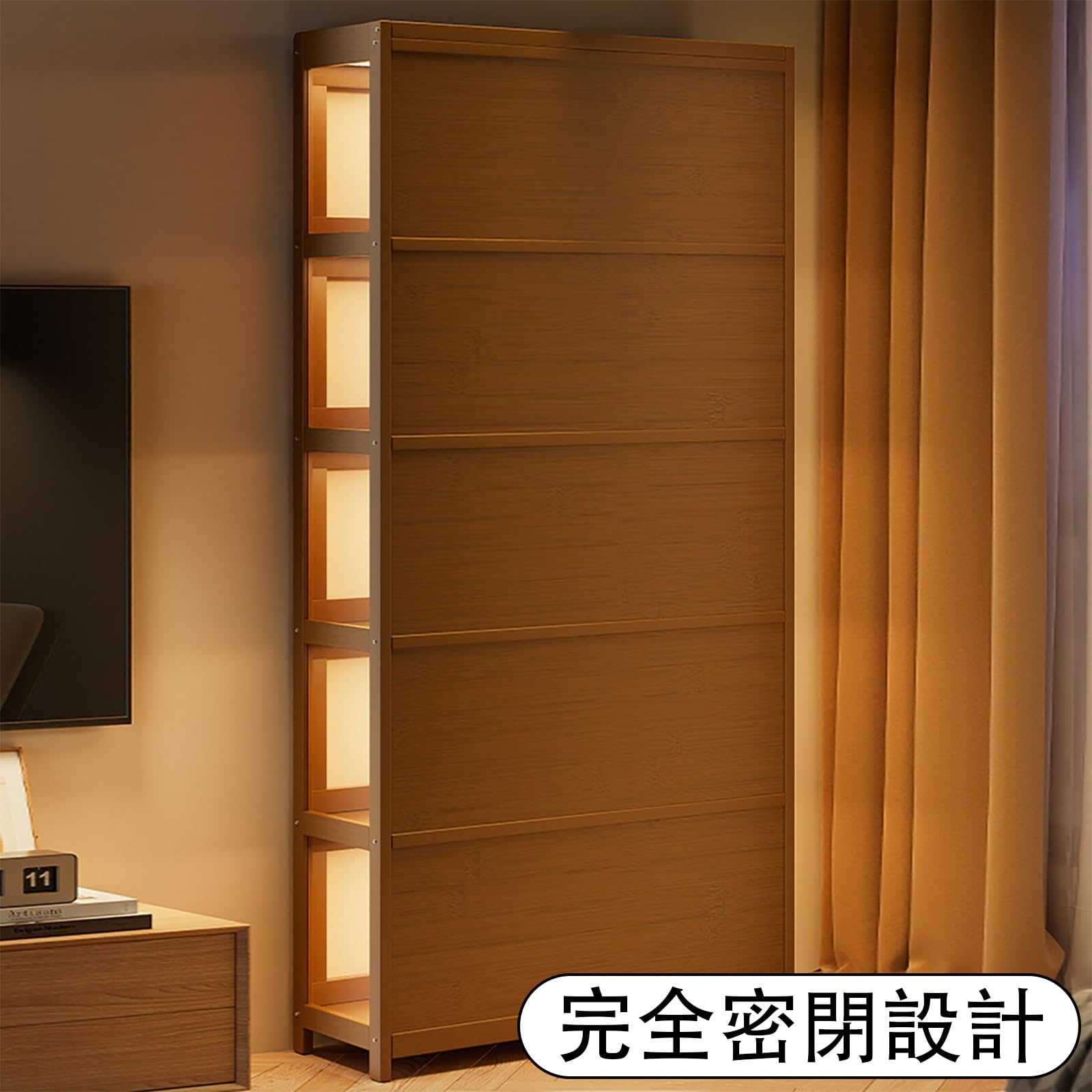 Amazon.co.jp: MIISAGS 酒棚 ディスプレイ 光とともに ロック付き 
