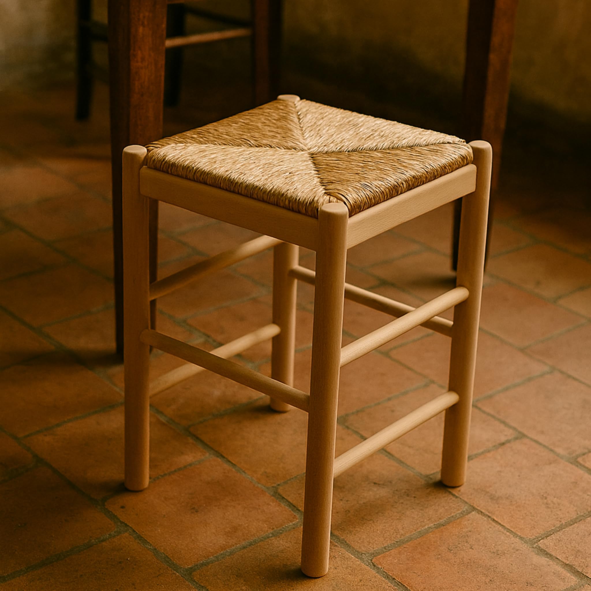 Import Trade - Set da 2 Sedute in paglia intrecciata 33x33cm, Ricambio mod. PICCOLO PISA, Sedile di ricambio per sedie e sgabelli da casa e ristoranti, Fondo, Telaio, Sedile resistente e robusto